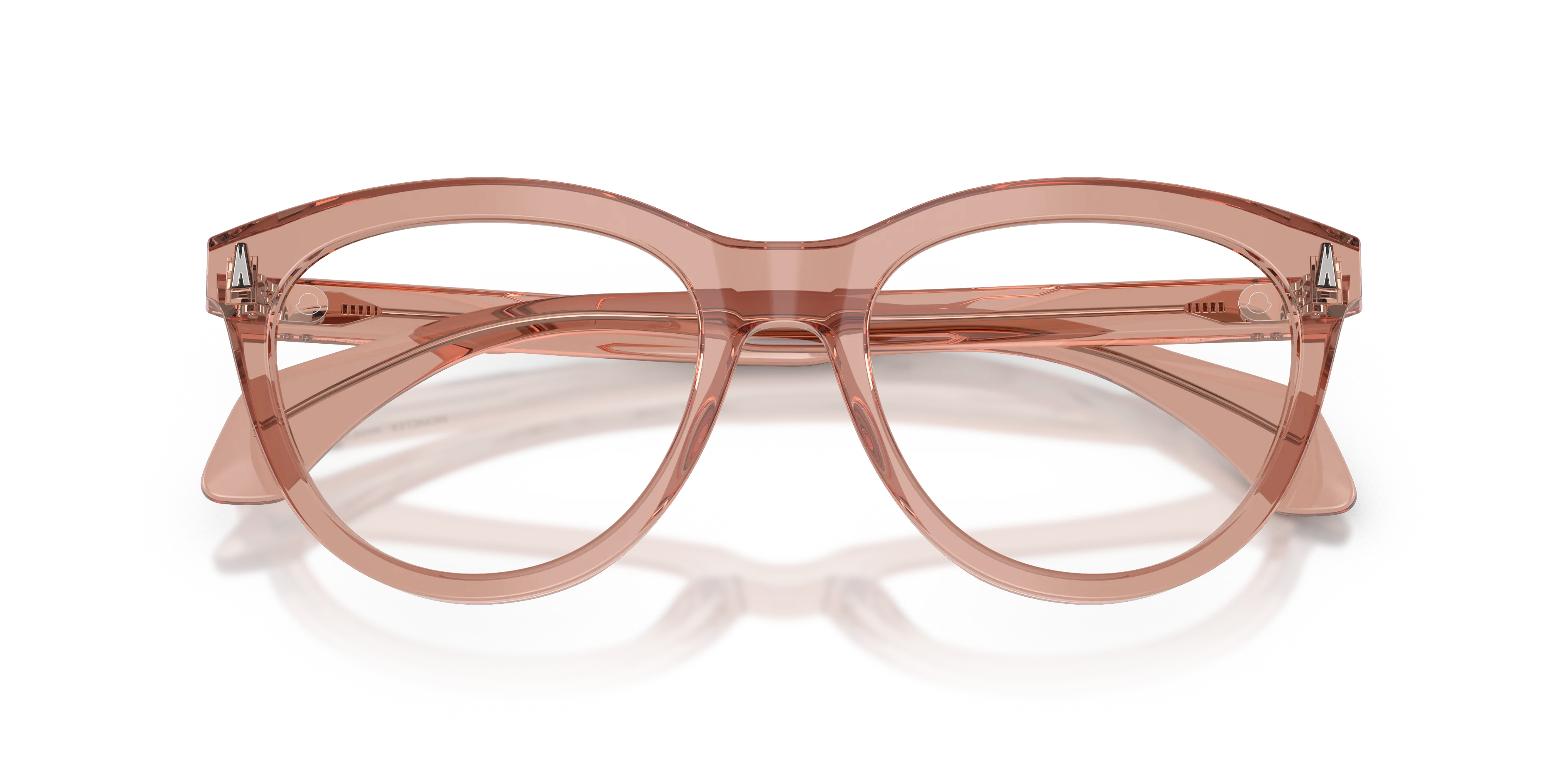 Moncler ME2026 3008 Montature da vista Acetato Rosa Trasparente Rotonda Normale - immagine 2