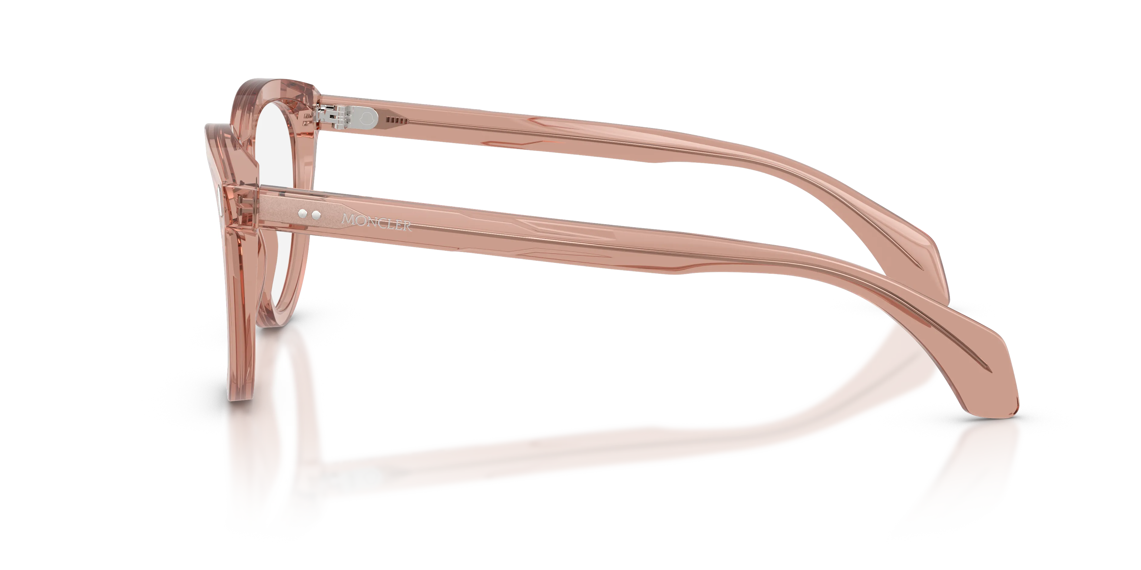 Moncler ME2026 3008 Montature da vista Acetato Rosa Trasparente Rotonda Normale - immagine 4