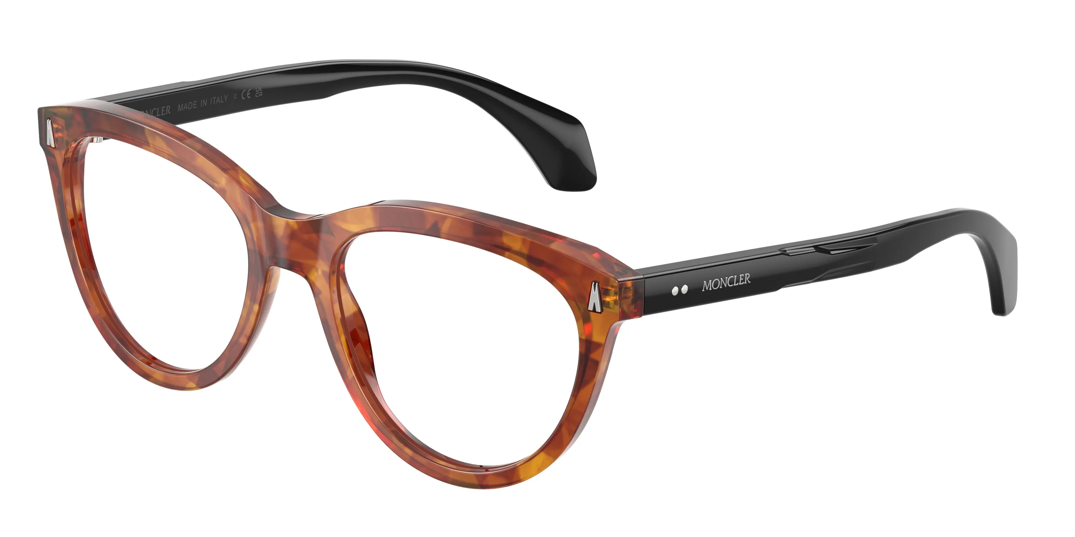 Moncler ME2026 3004 Montature da vista Acetato Tartaruga Trasparente Rotonda Normale - immagine 1