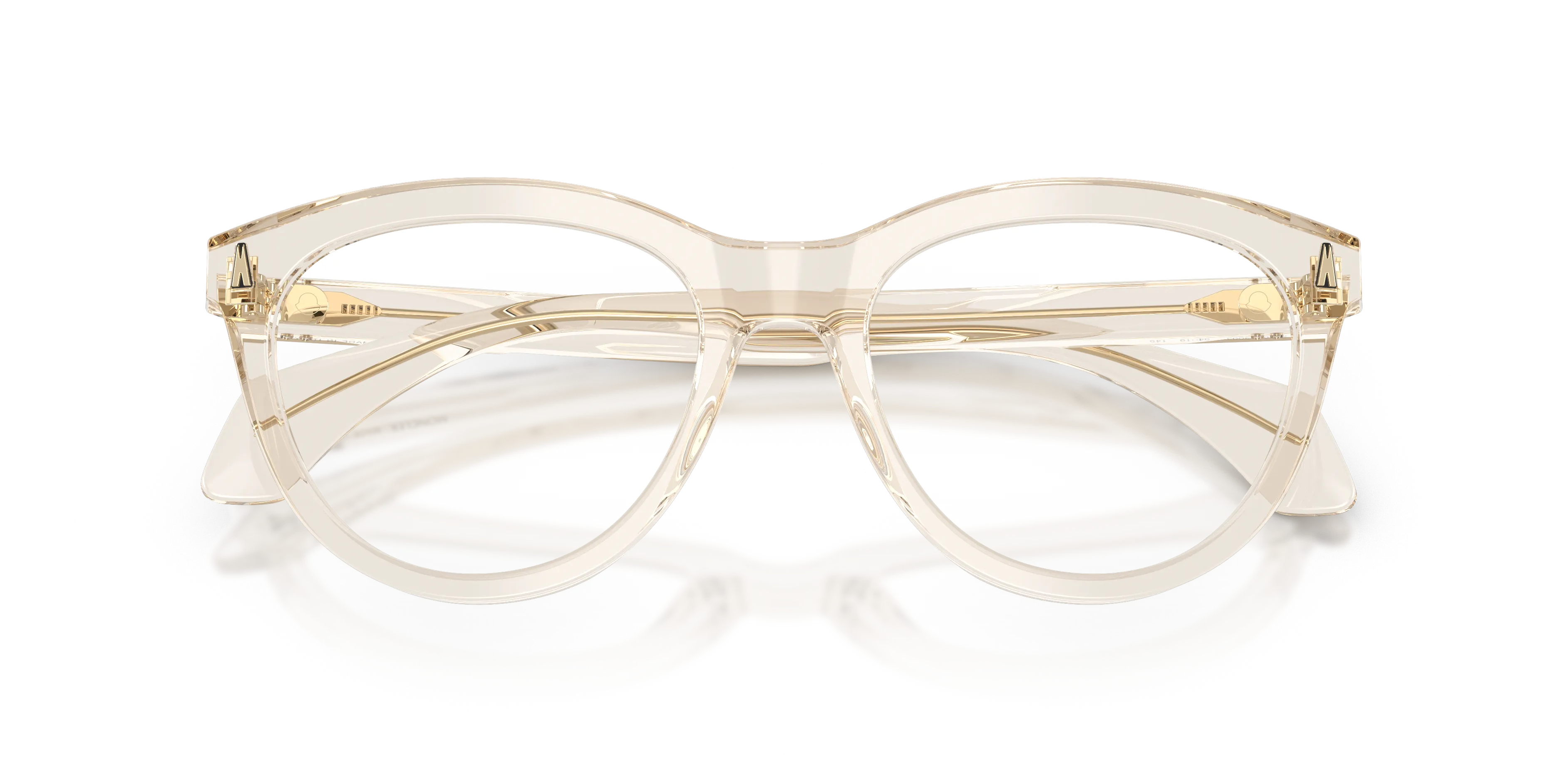 Moncler ME2026 3003 Montature da vista Acetato Bianco Trasparente Rotonda Normale - immagine 2