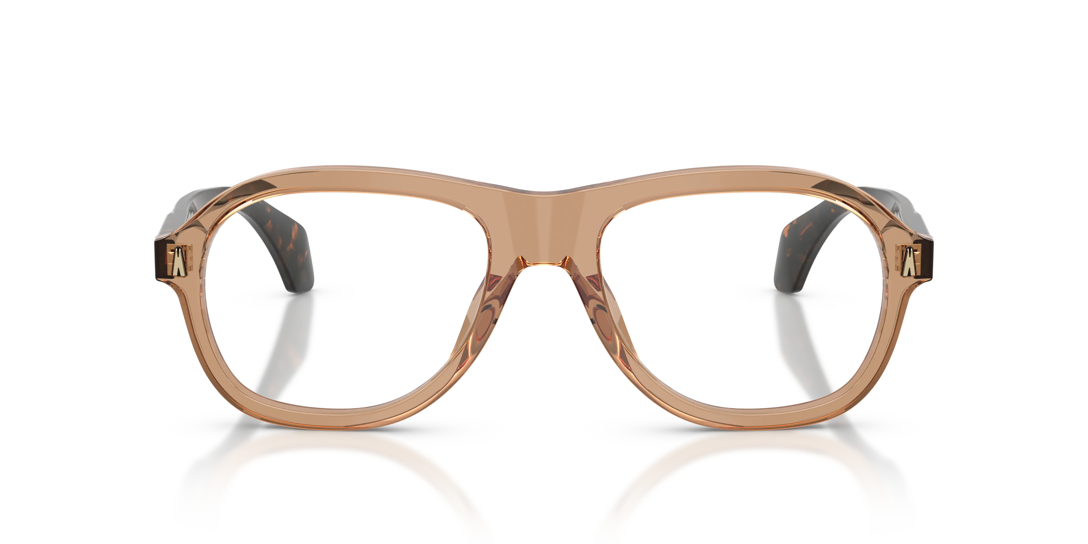 Moncler ME2025U 3037 Montature da vista Acetato Marrone Trasparente Pillow Normale - immagine 3