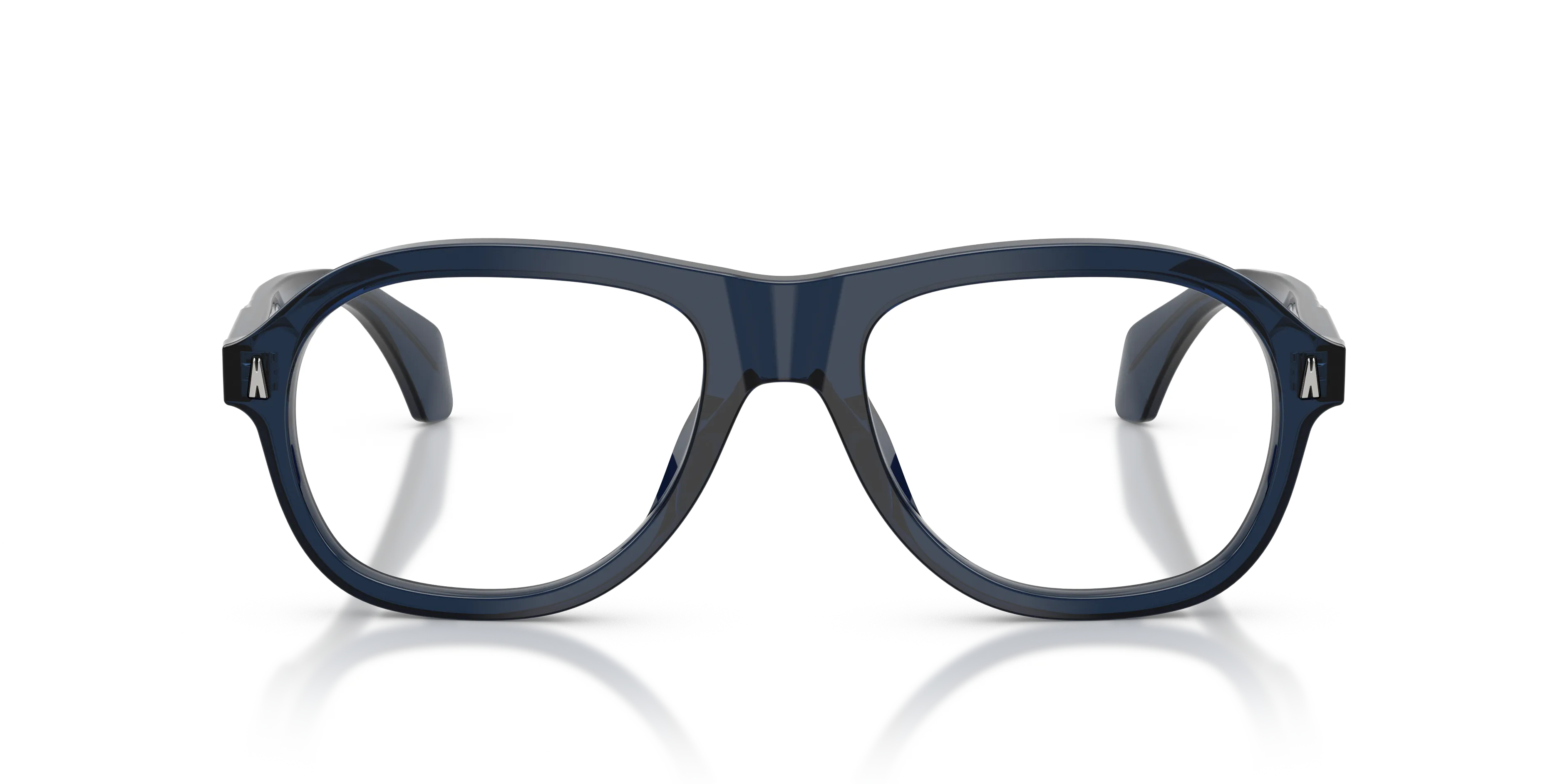 Moncler ME2025U 3020 Montature da vista Acetato Blu Trasparente Pillow Normale - immagine 3