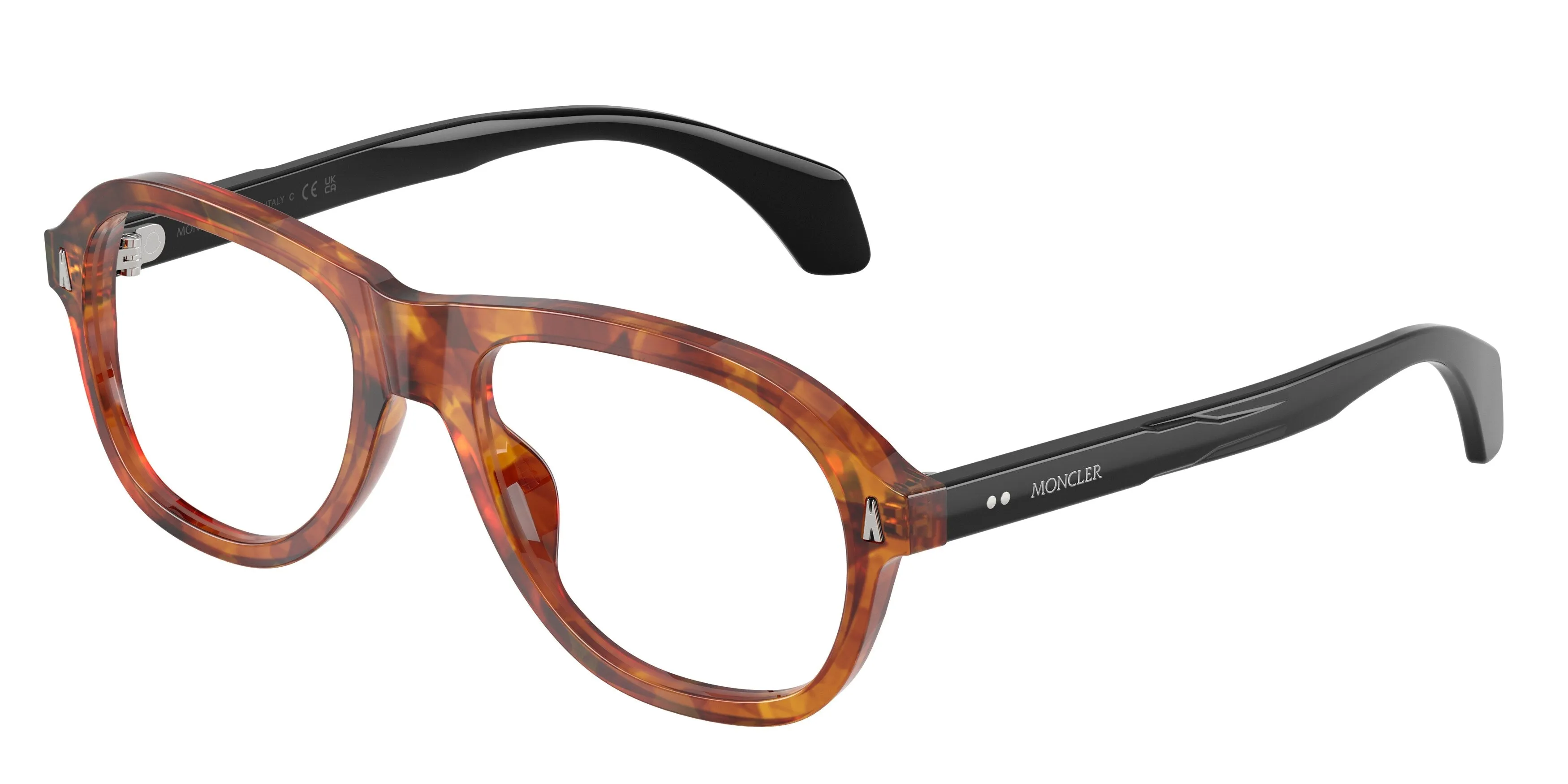 Moncler ME2025U 3004 Montature da vista Acetato Tartaruga Trasparente Pillow Normale - immagine 1