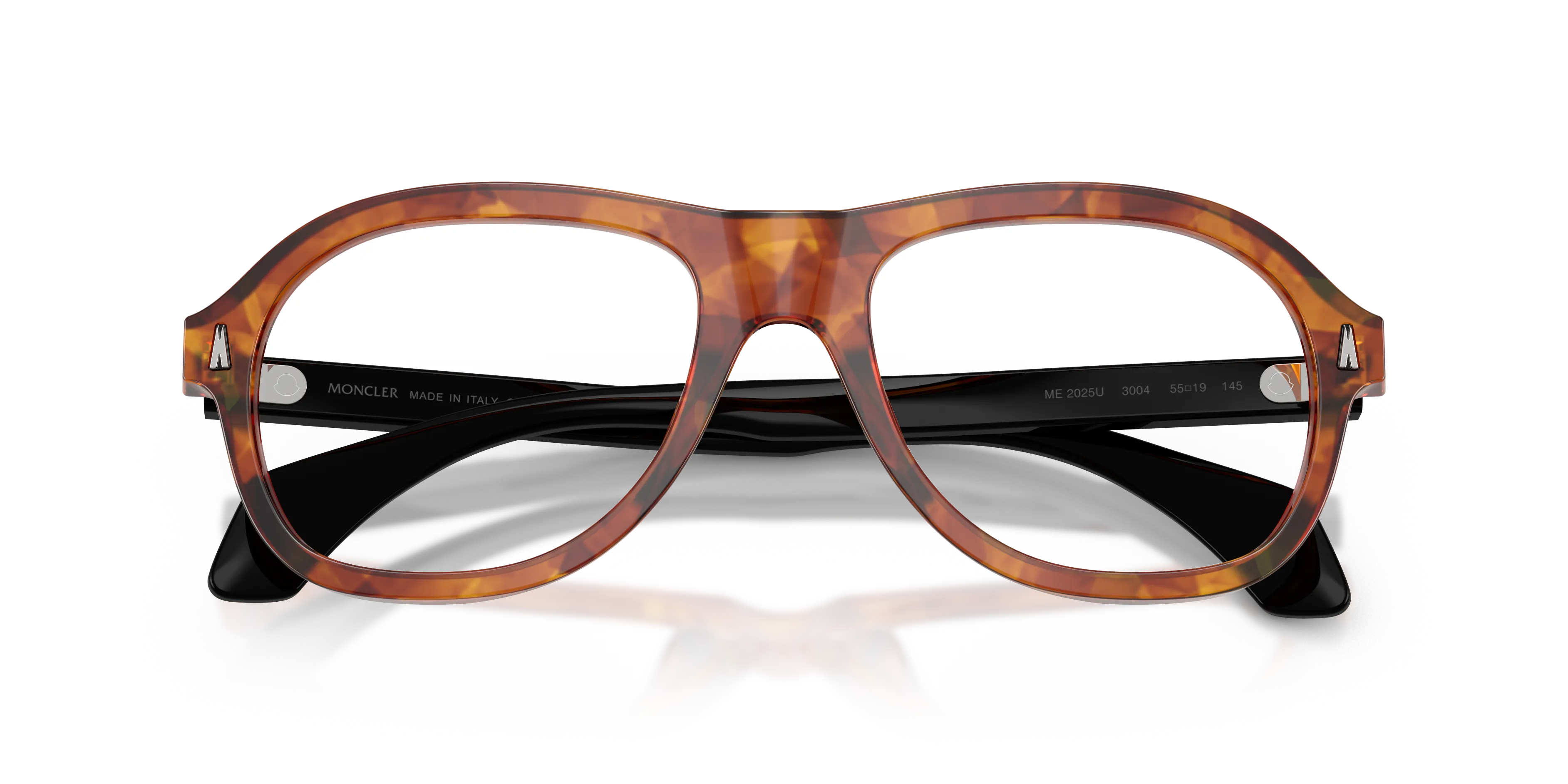 Moncler ME2025U 3004 Montature da vista Acetato Tartaruga Trasparente Pillow Normale - immagine 2