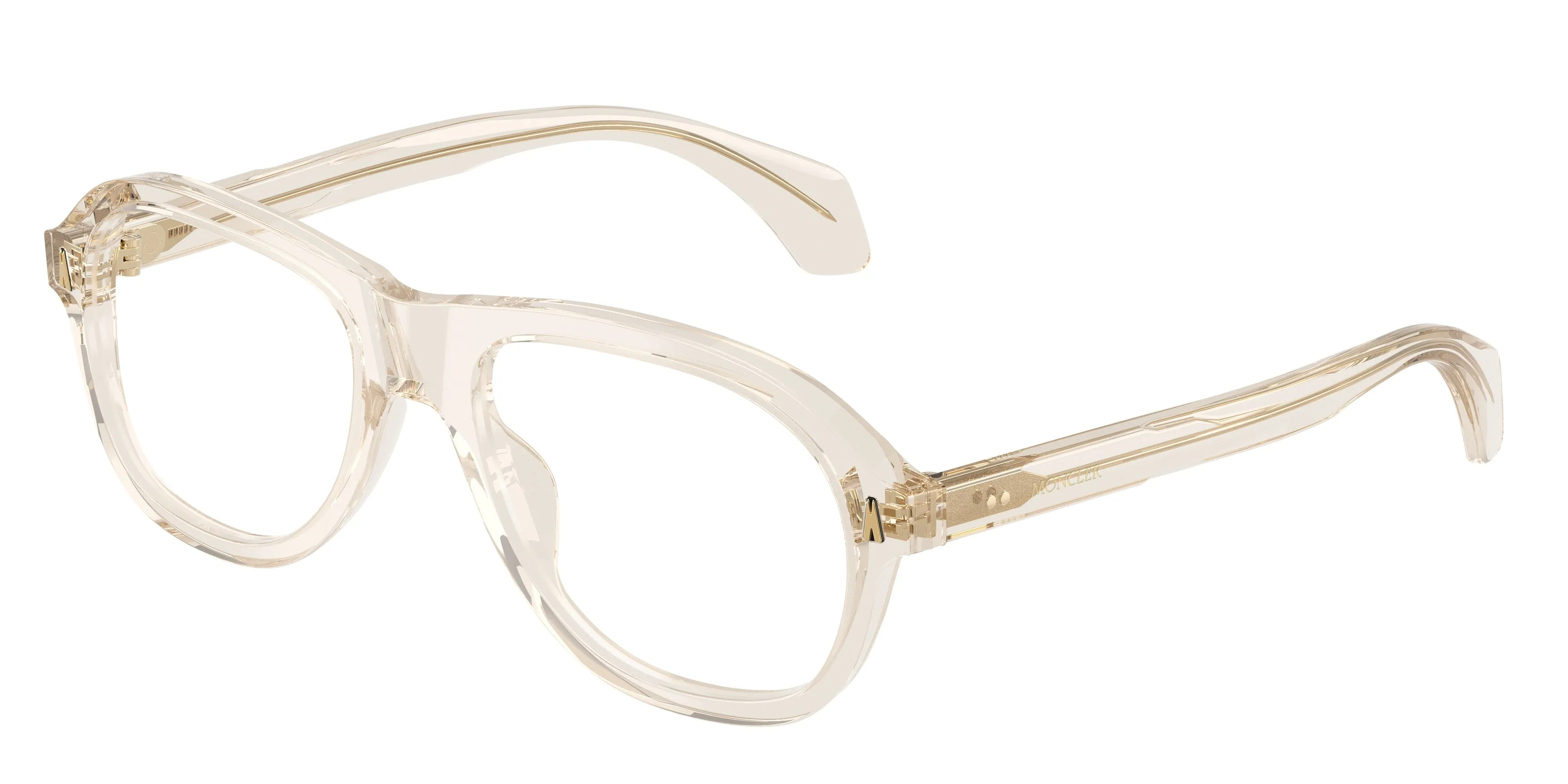 Moncler ME2025U 3003 Montature da vista Acetato Bianco Trasparente Pillow Normale - immagine 1