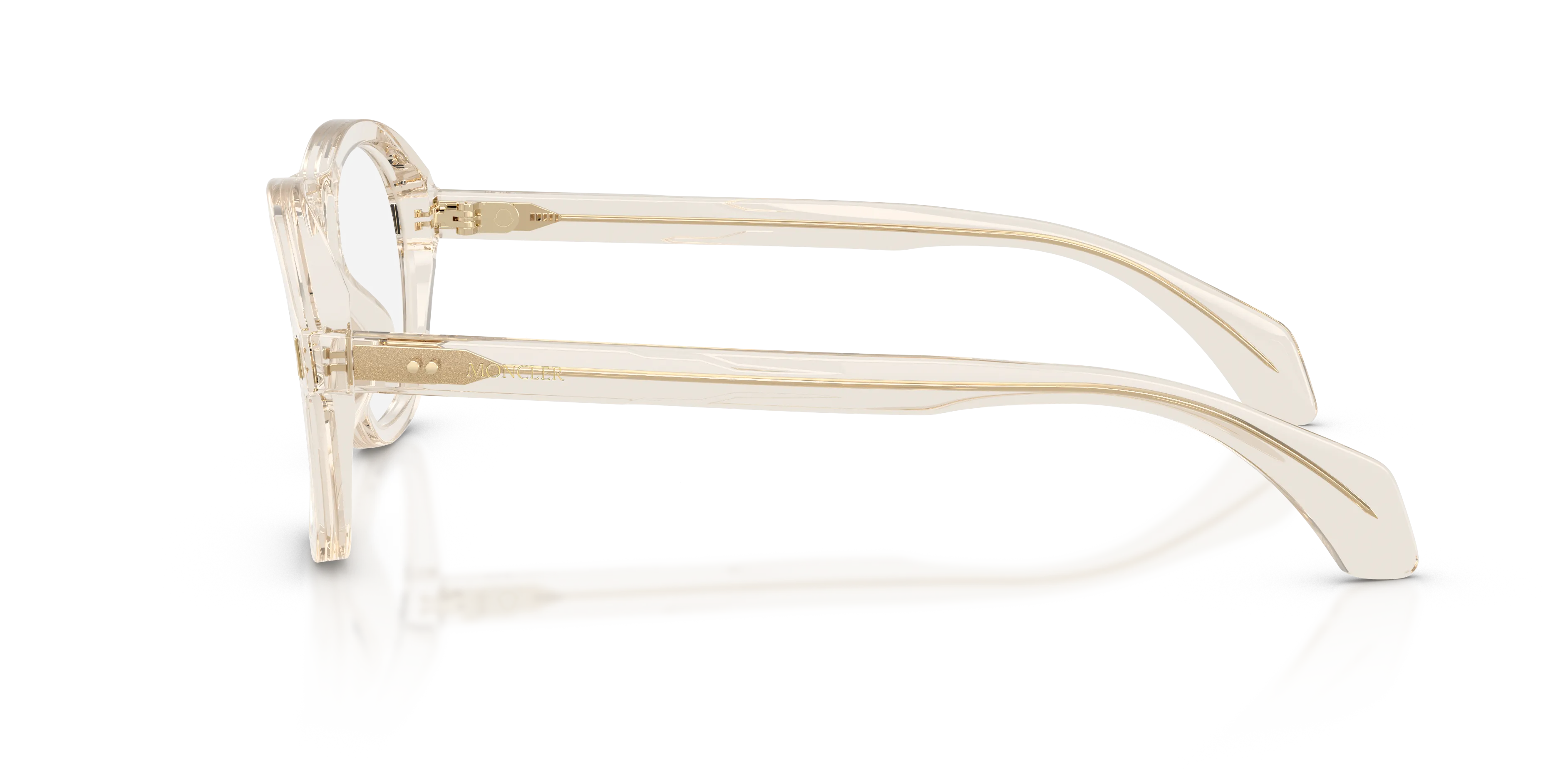 Moncler ME2025U 3003 Montature da vista Acetato Bianco Trasparente Pillow Normale - immagine 4