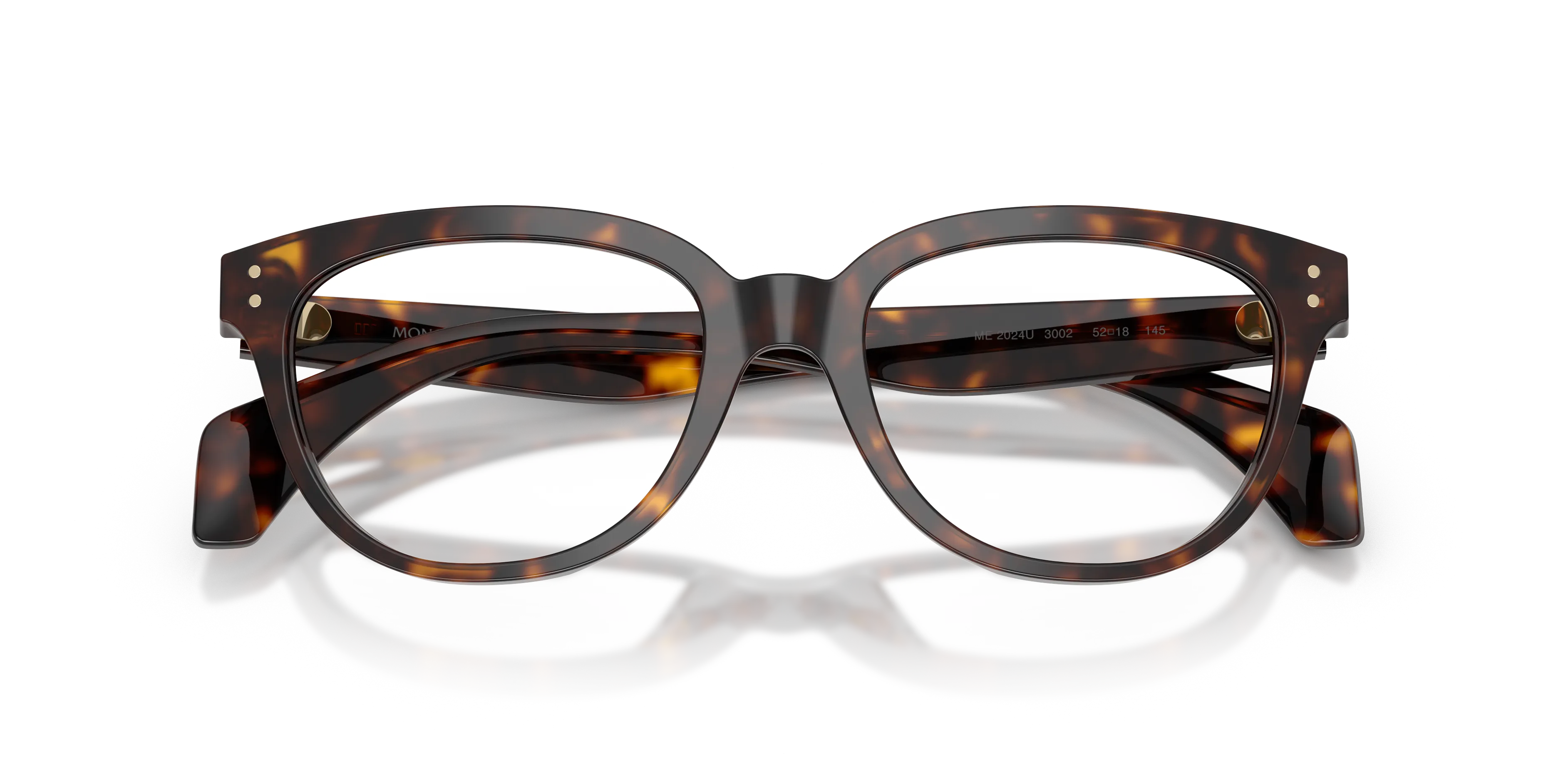 Moncler ME2024U 3002 Montature da vista Acetato Tartaruga Trasparente Pillow Normale - immagine 2