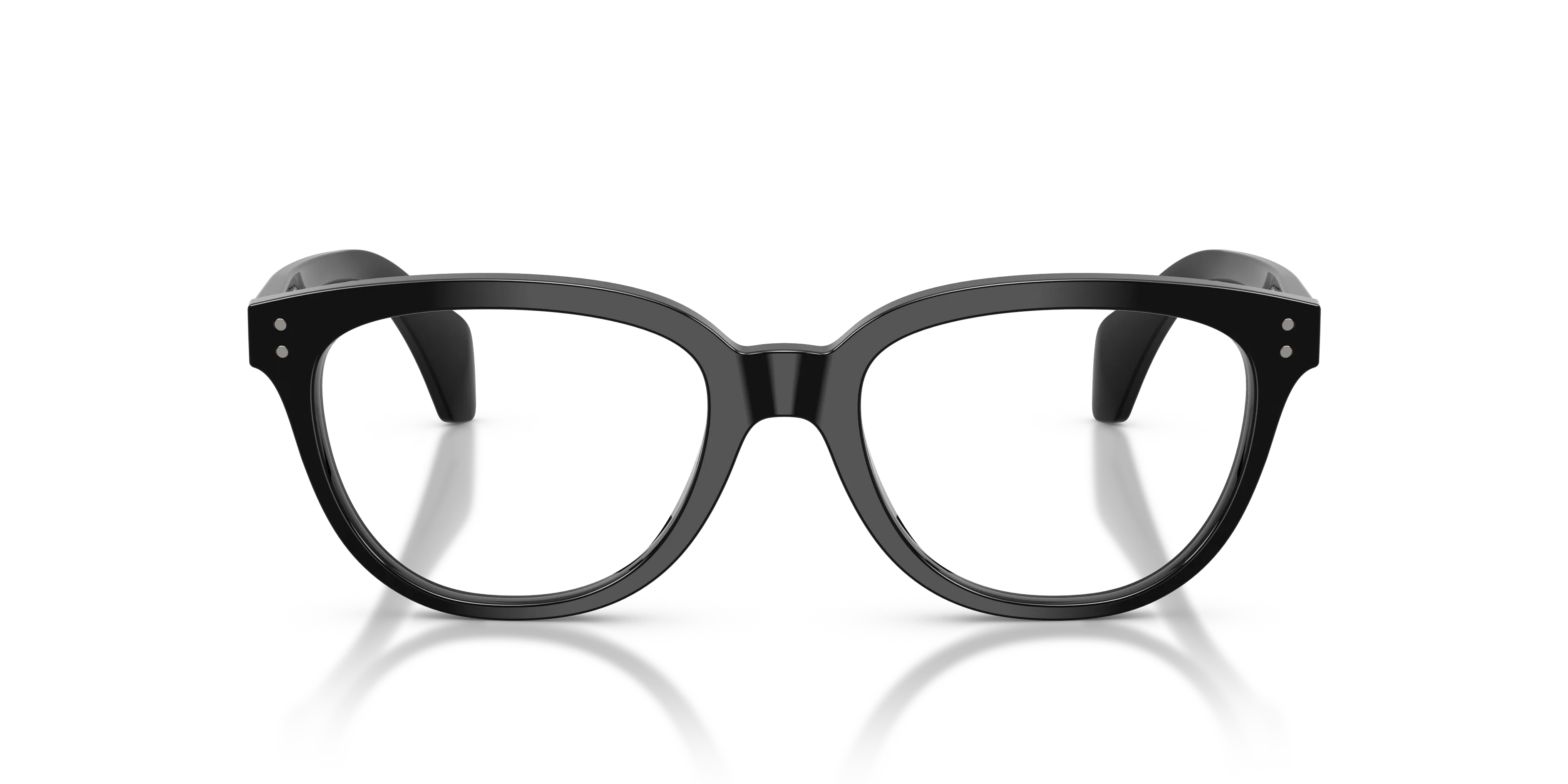 Moncler ME2024U 3001 Montature da vista Acetato Nero Trasparente Pillow Normale - immagine 3