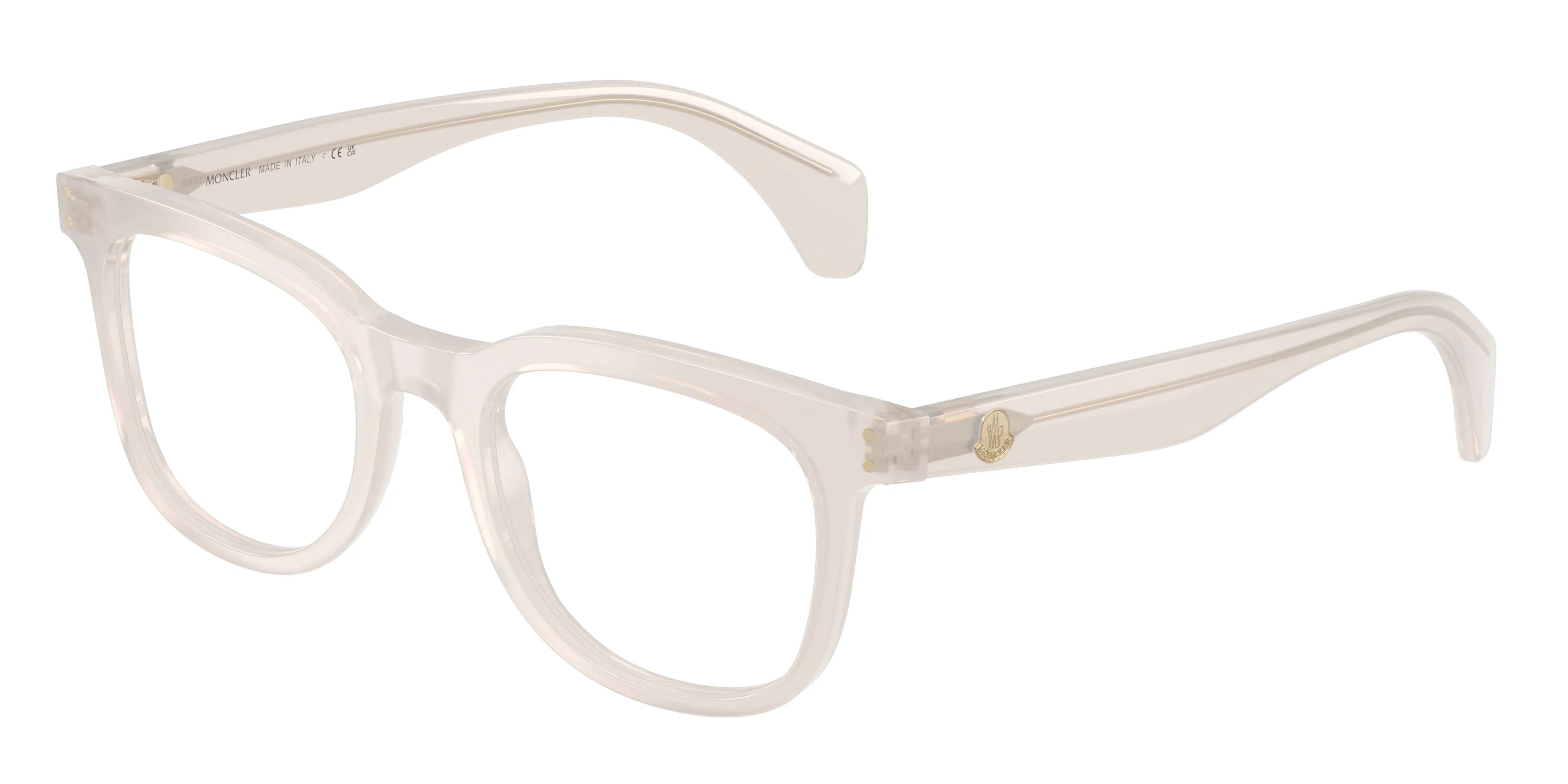 Moncler ME2023 3030 Montature da vista Acetato Bianco Trasparente Pantos Normale - immagine 1