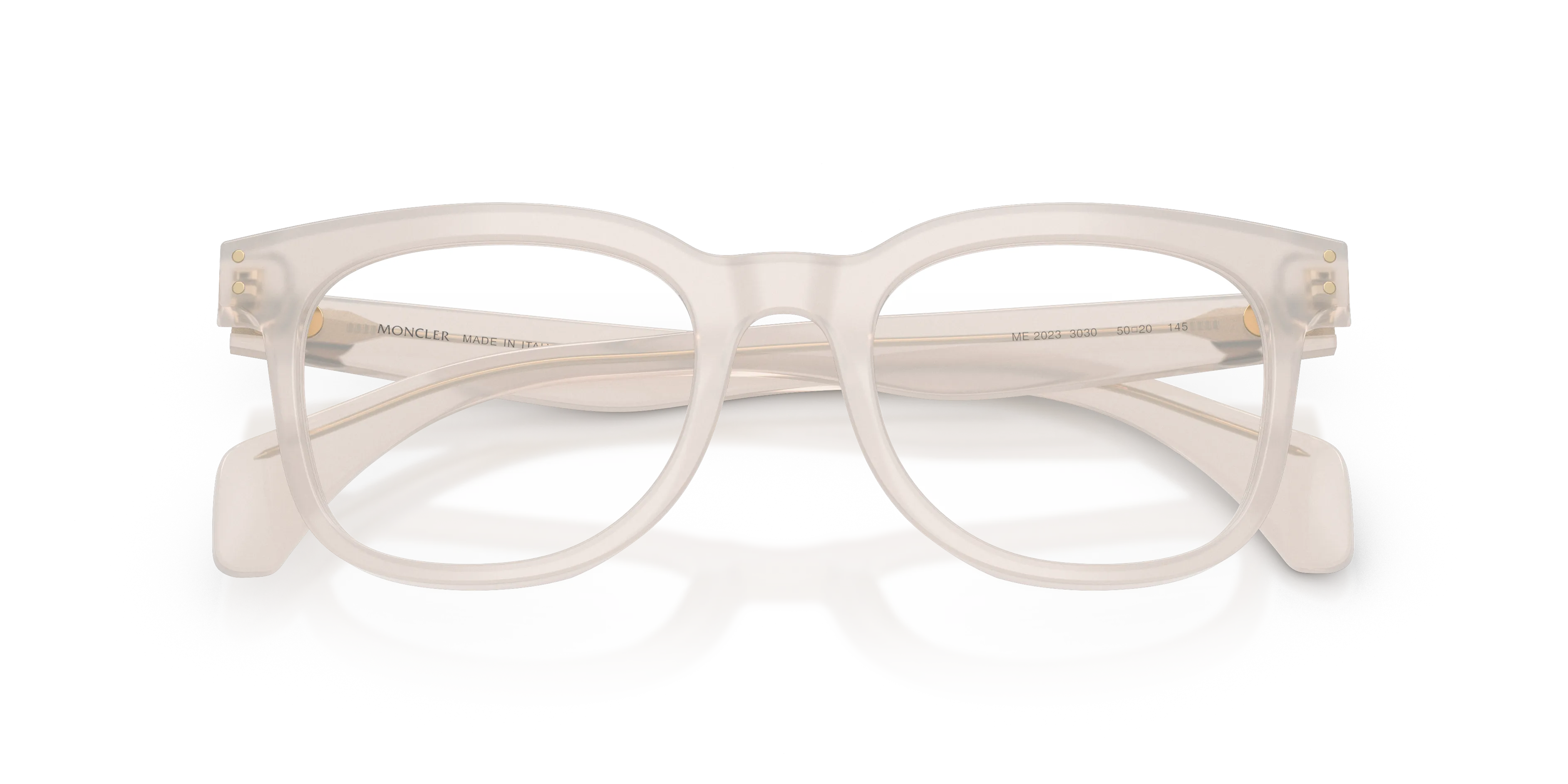 Moncler ME2023 3030 Montature da vista Acetato Bianco Trasparente Pantos Normale - immagine 2