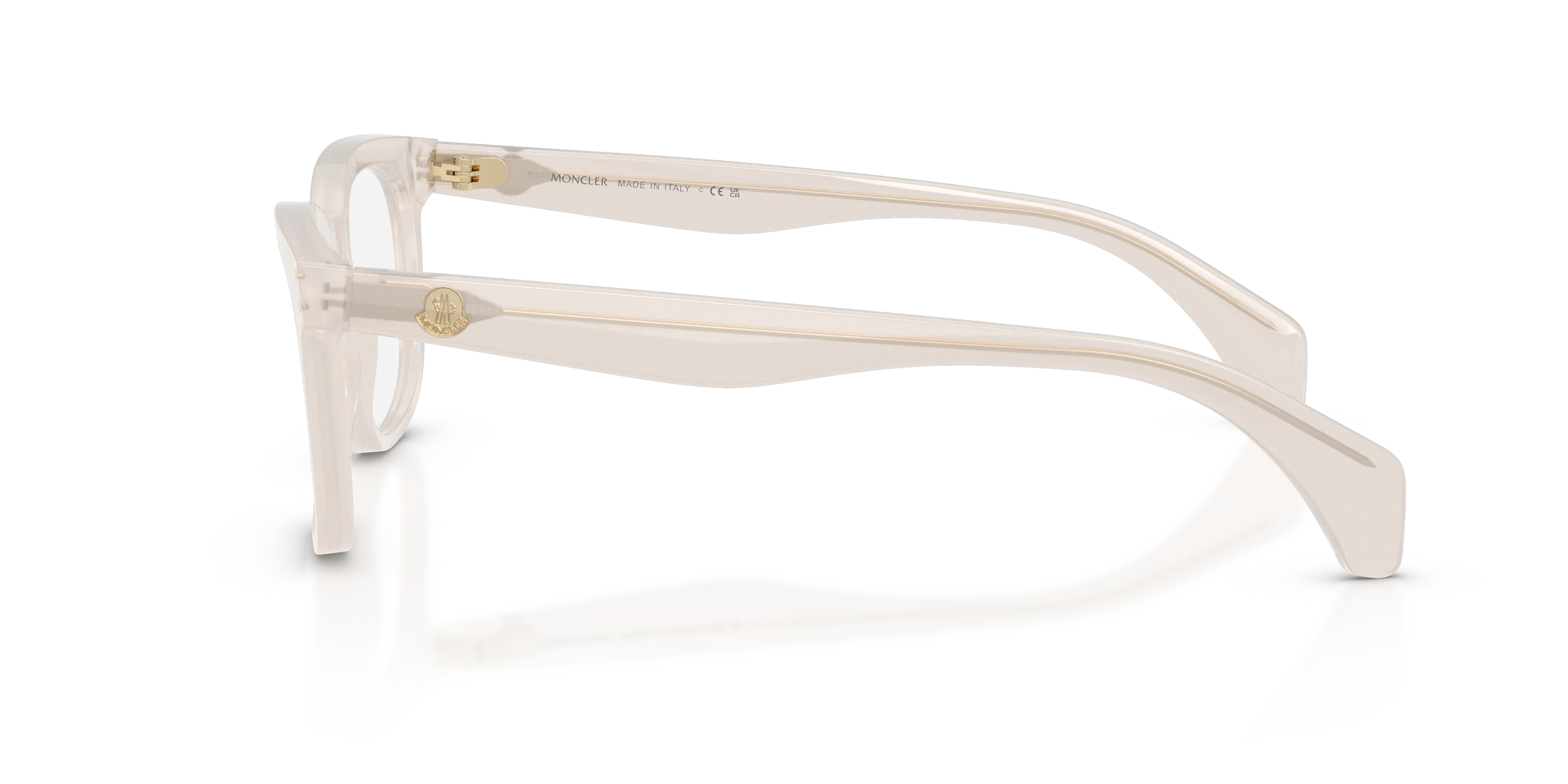 Moncler ME2023 3030 Montature da vista Acetato Bianco Trasparente Pantos Normale - immagine 4