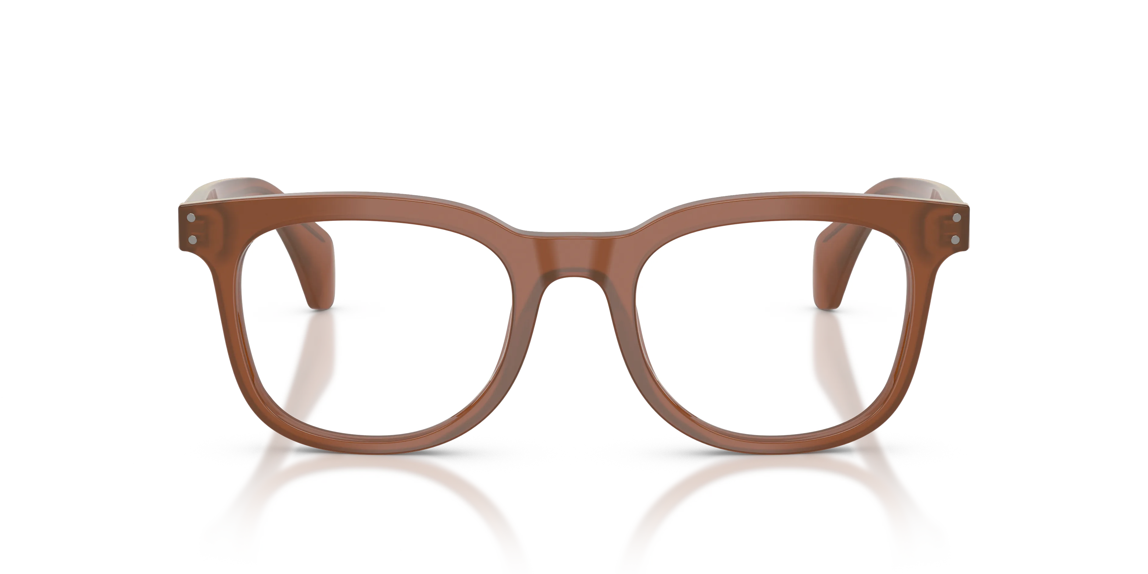 Moncler ME2023 3029 Montature da vista Acetato Marrone Trasparente Pantos Normale - immagine 3