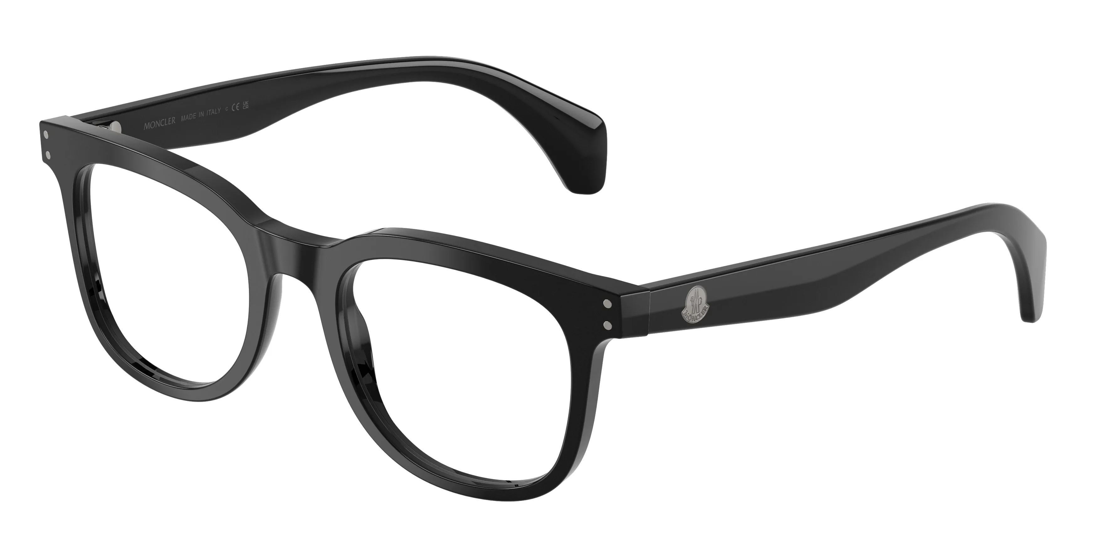 Moncler ME2023 3001 Montature da vista Acetato Nero Trasparente Pantos Normale - immagine 1