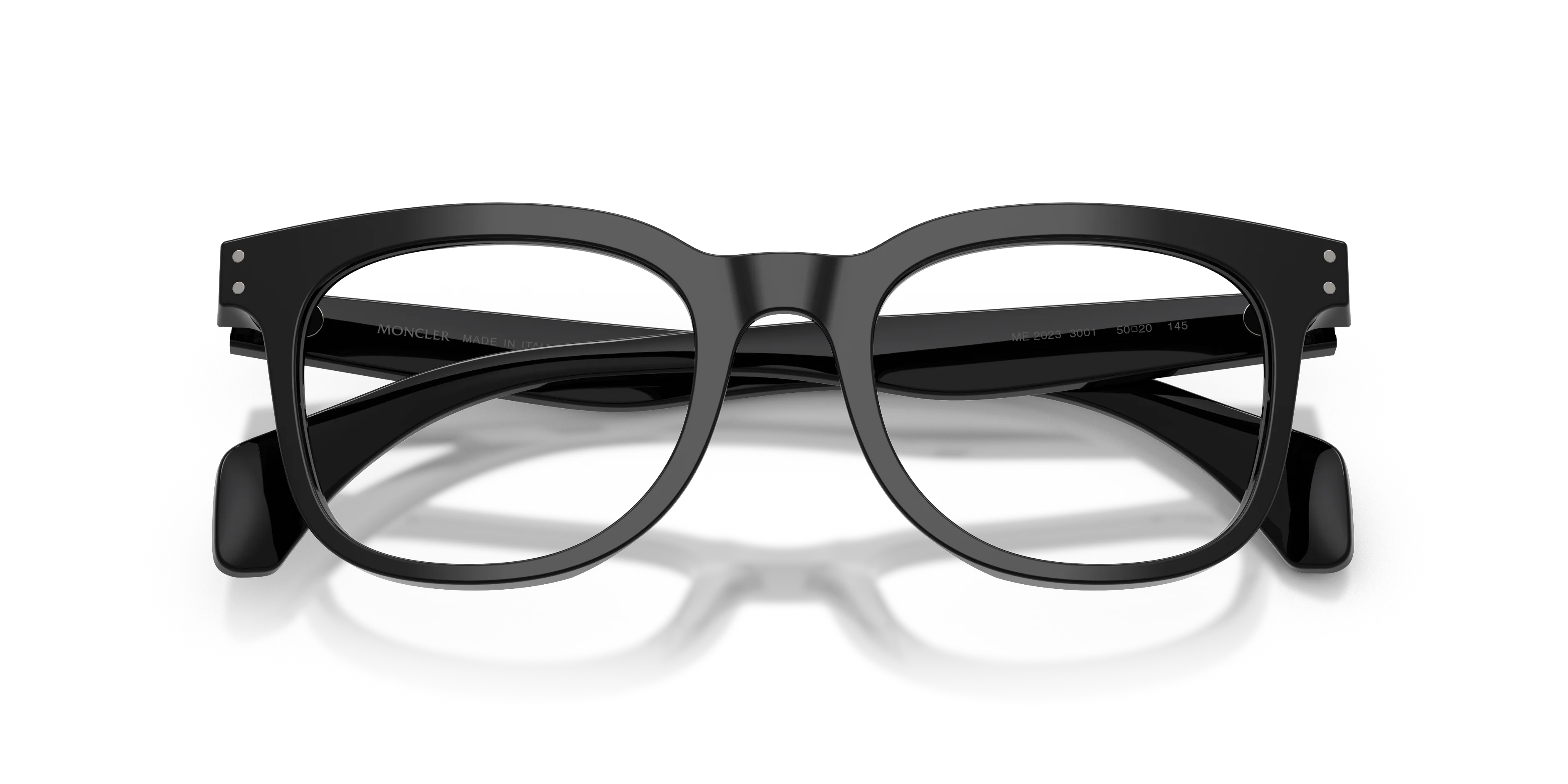 Moncler ME2023 3001 Montature da vista Acetato Nero Trasparente Pantos Normale - immagine 2