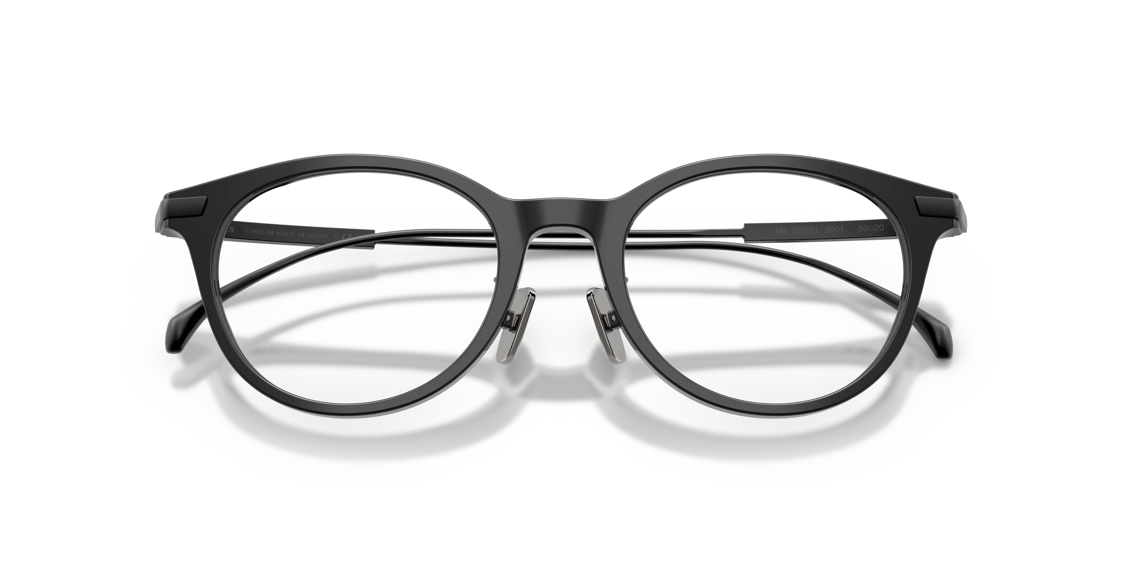 Moncler ME2022D 3001 Montature da vista Acetato Nero Trasparente Rotonda Normale - immagine 2