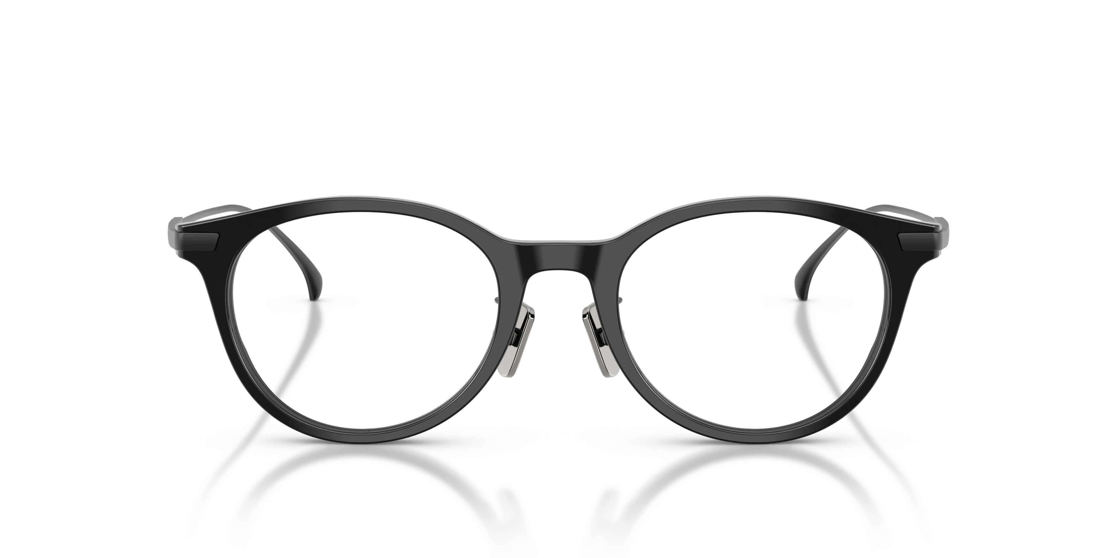 Moncler ME2022D 3001 Montature da vista Acetato Nero Trasparente Rotonda Normale - immagine 3