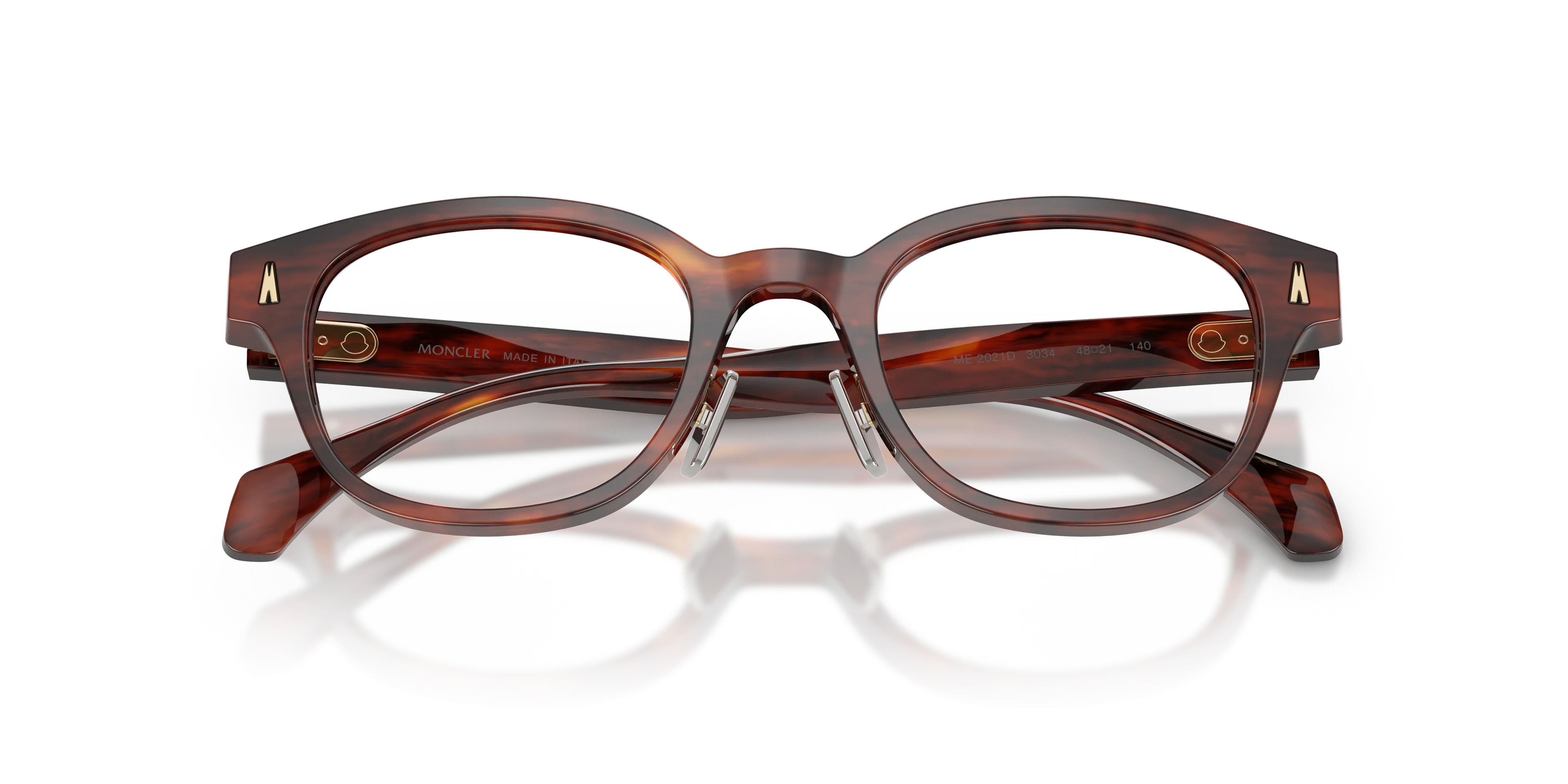 Moncler ME2021D 3034 Montature da vista Acetato Tartaruga Trasparente Rotonda Normale - immagine 2