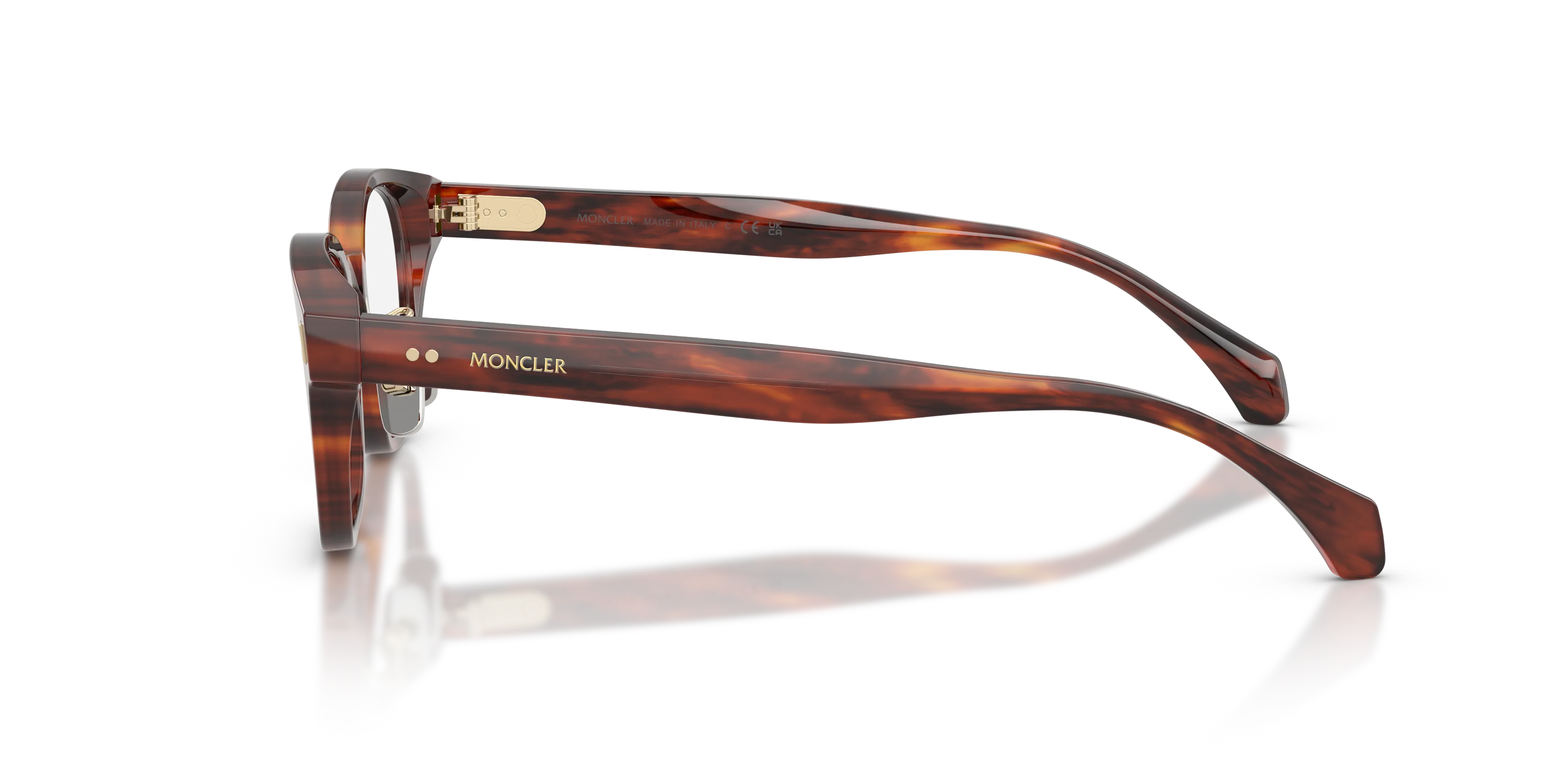 Moncler ME2021D 3034 Montature da vista Acetato Tartaruga Trasparente Rotonda Normale - immagine 4