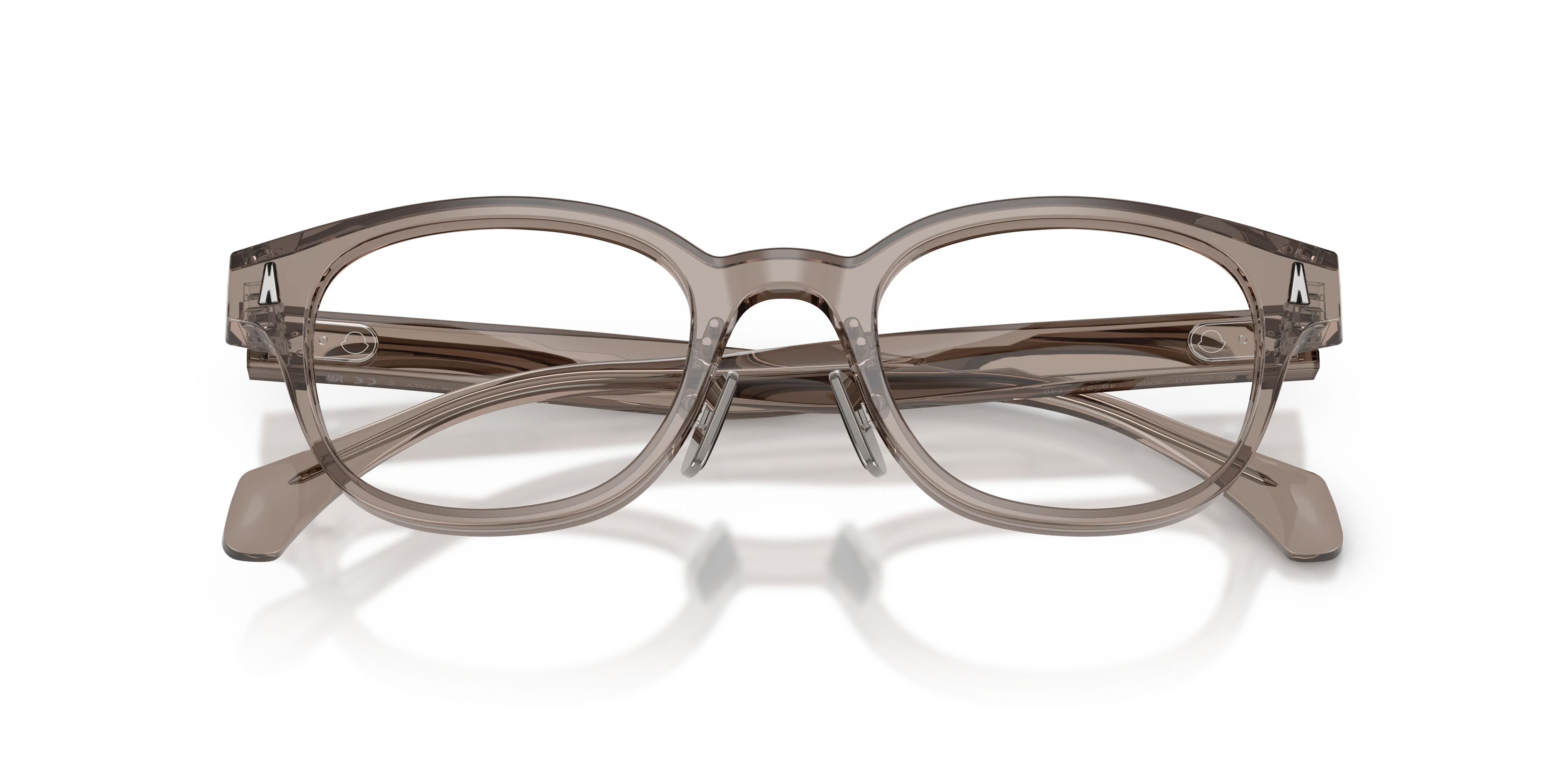 Moncler ME2021D 3009 Montature da vista Acetato Grigio Trasparente Rotonda Normale - immagine 2