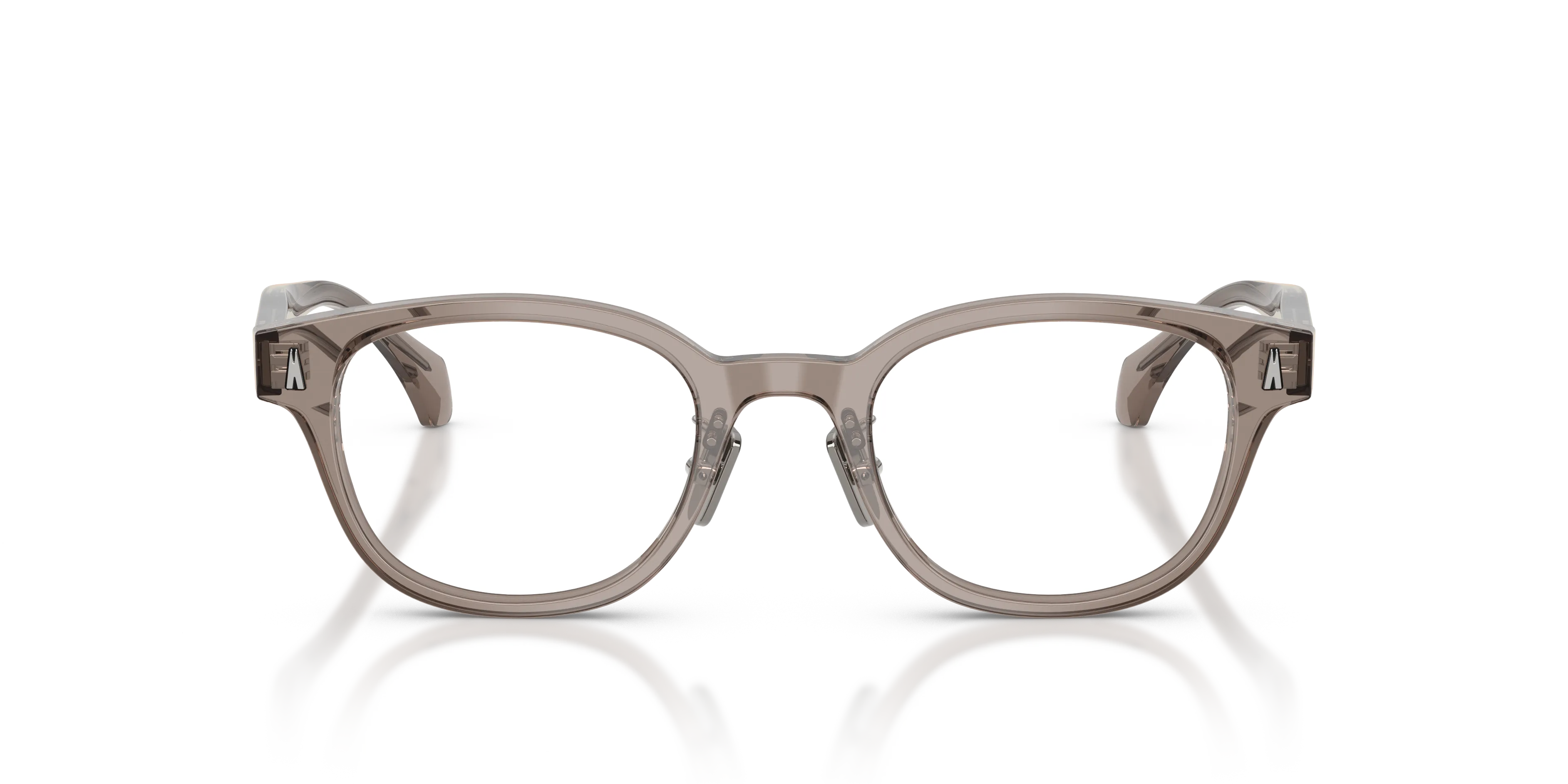 Moncler ME2021D 3009 Montature da vista Acetato Grigio Trasparente Rotonda Normale - immagine 3
