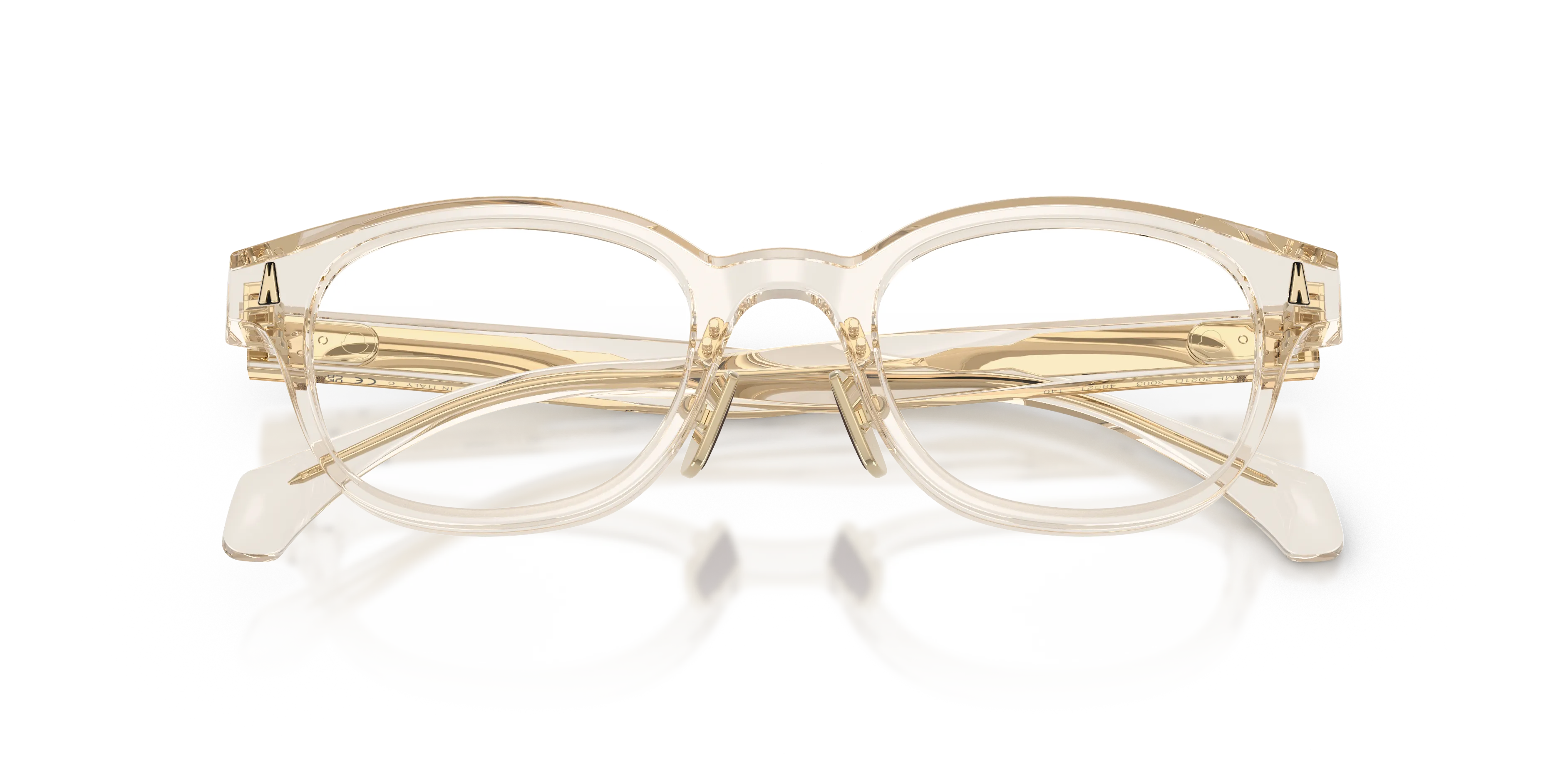 Moncler ME2021D 3003 Montature da vista Acetato Marrone Trasparente Rotonda Normale - immagine 2