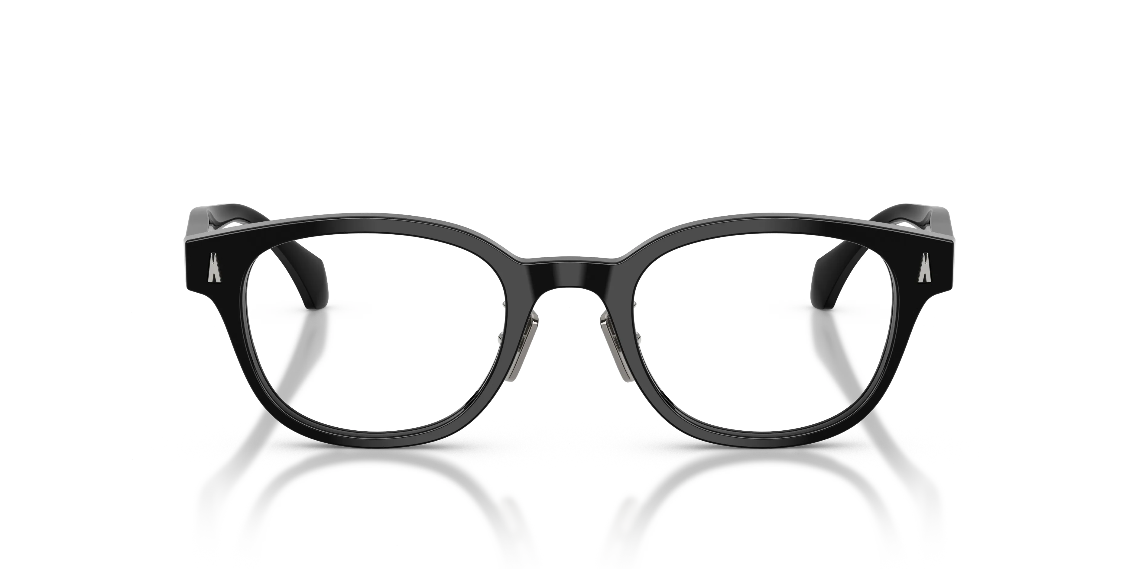 Moncler ME2021D 3001 Montature da vista Acetato Nero Trasparente Rotonda Normale - immagine 3