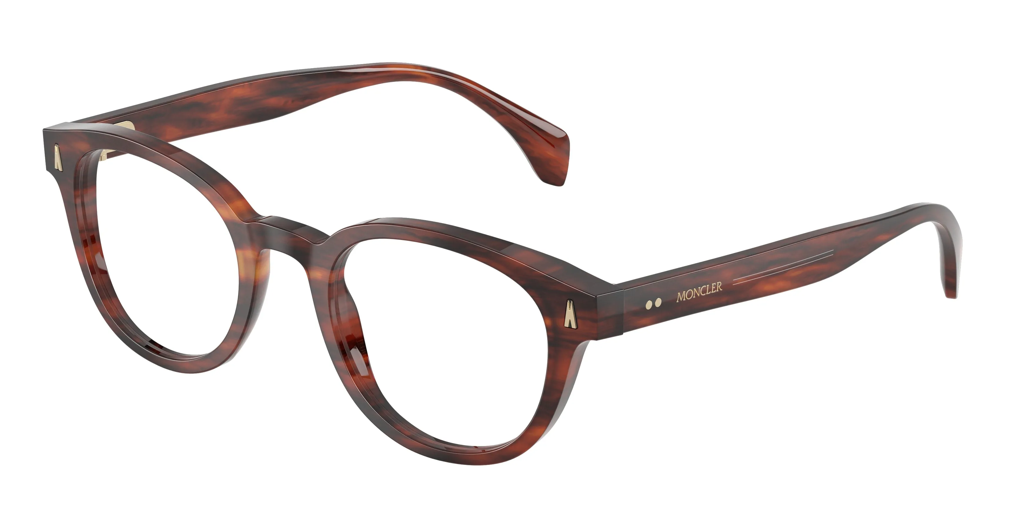 Moncler ME2020 3034 Montature da vista Acetato Tartaruga Trasparente Rotonda Normale - immagine 1