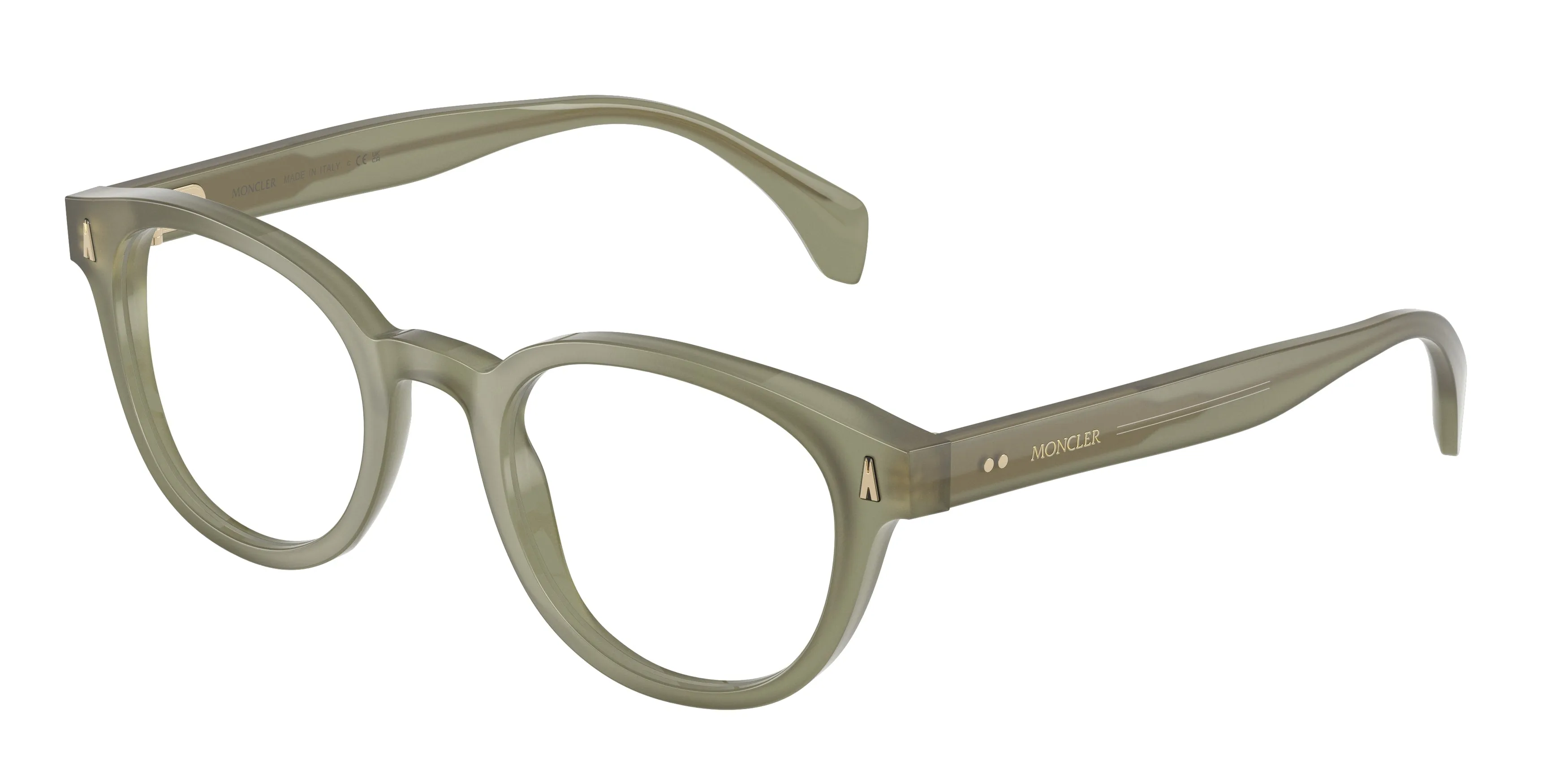 Moncler ME2020 3024 Montature da vista Acetato Verde Trasparente Rotonda Normale - immagine 1