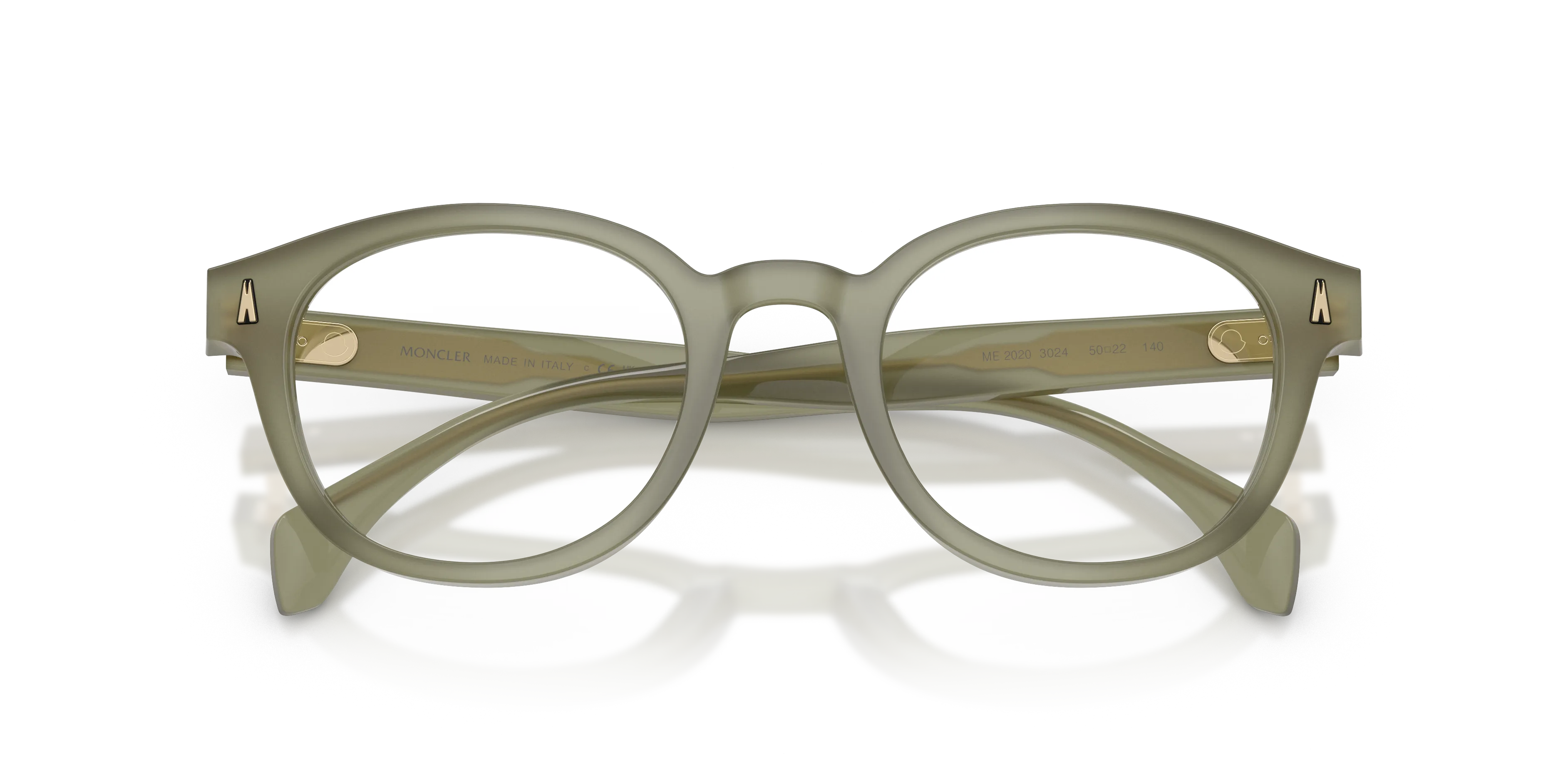Moncler ME2020 3024 Montature da vista Acetato Verde Trasparente Rotonda Normale - immagine 2