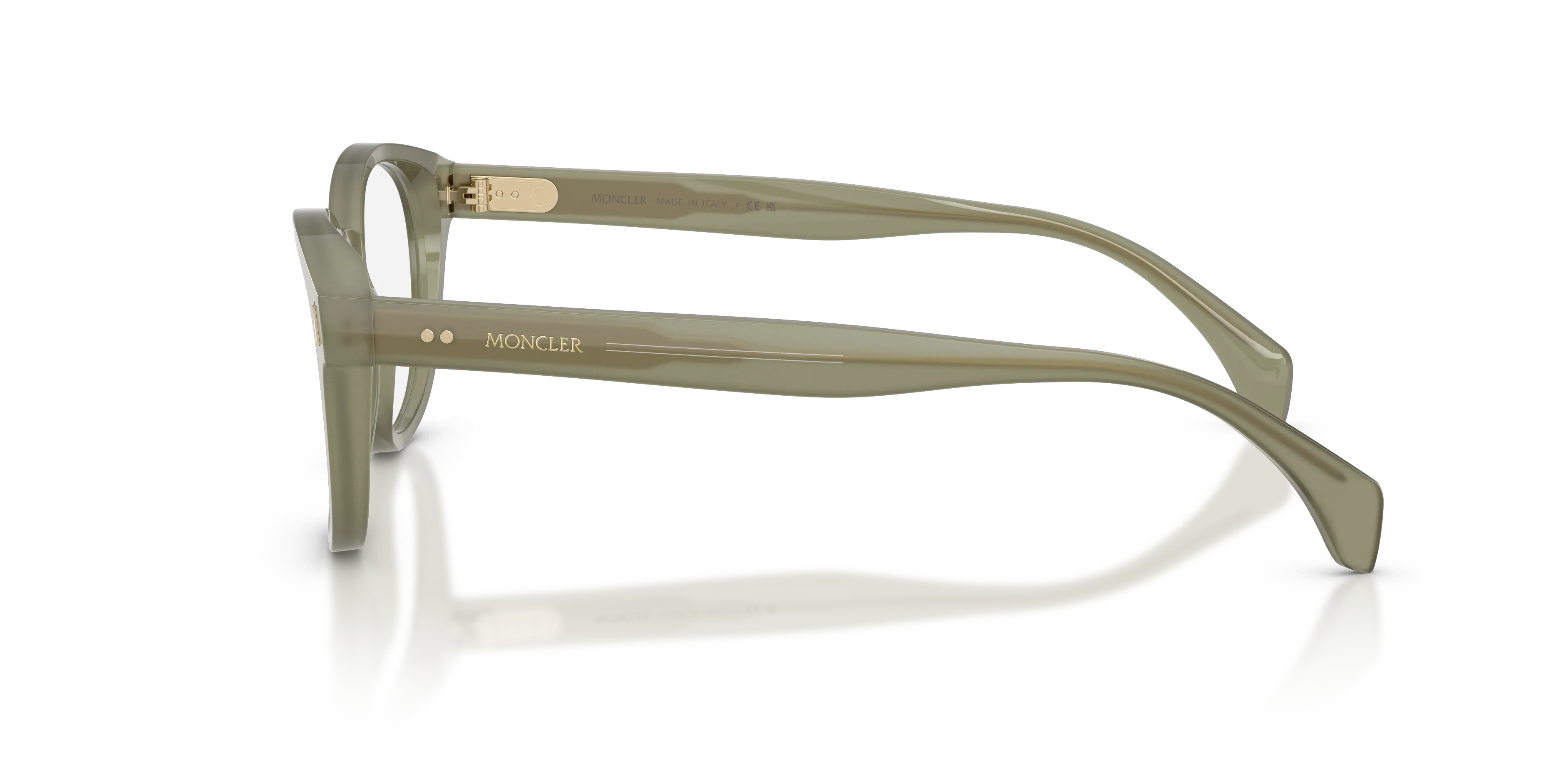 Moncler ME2020 3024 Montature da vista Acetato Verde Trasparente Rotonda Normale - immagine 4