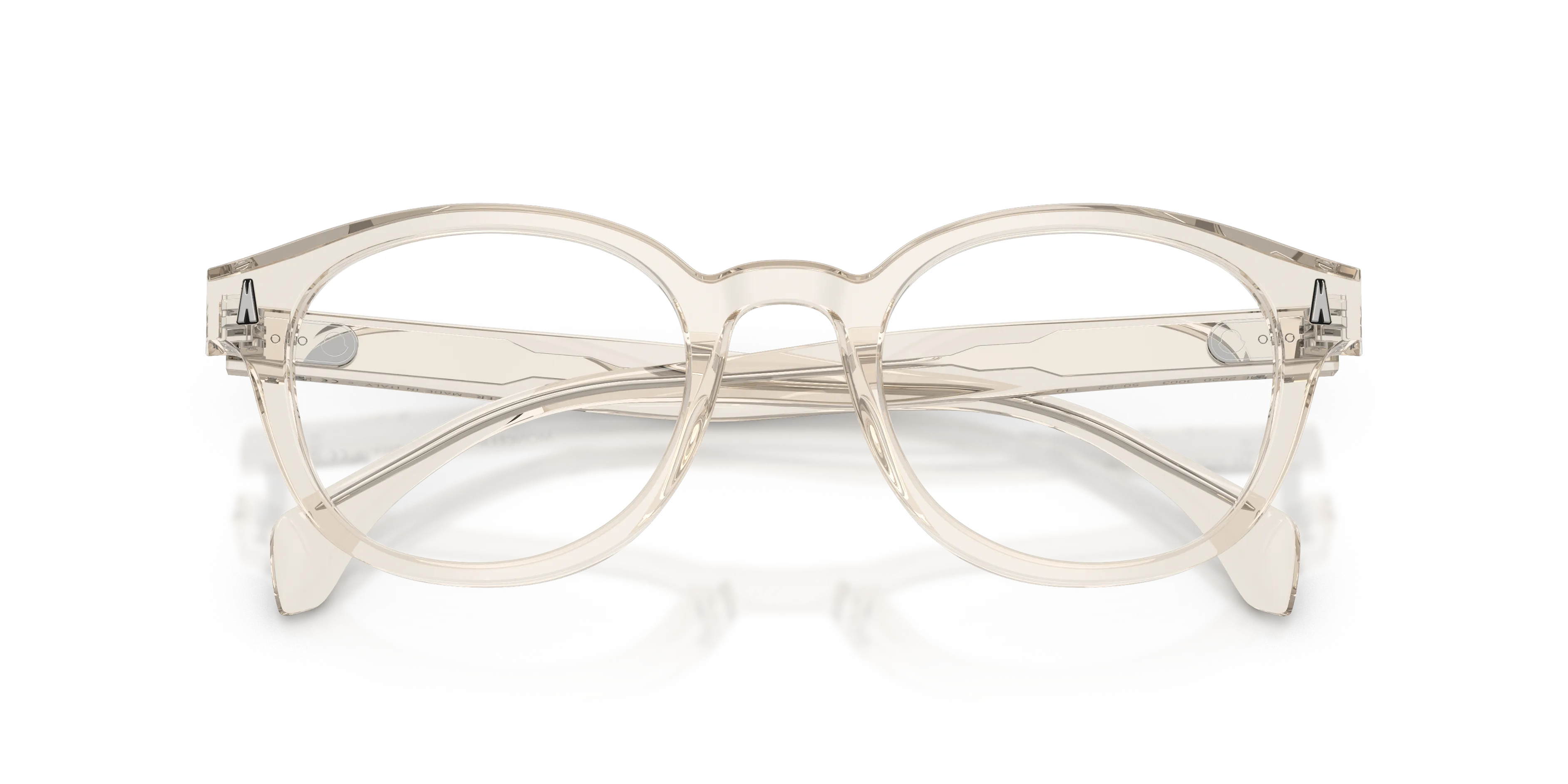 Moncler ME2020 3003 Montature da vista Acetato Marrone Trasparente Rotonda Normale - immagine 2