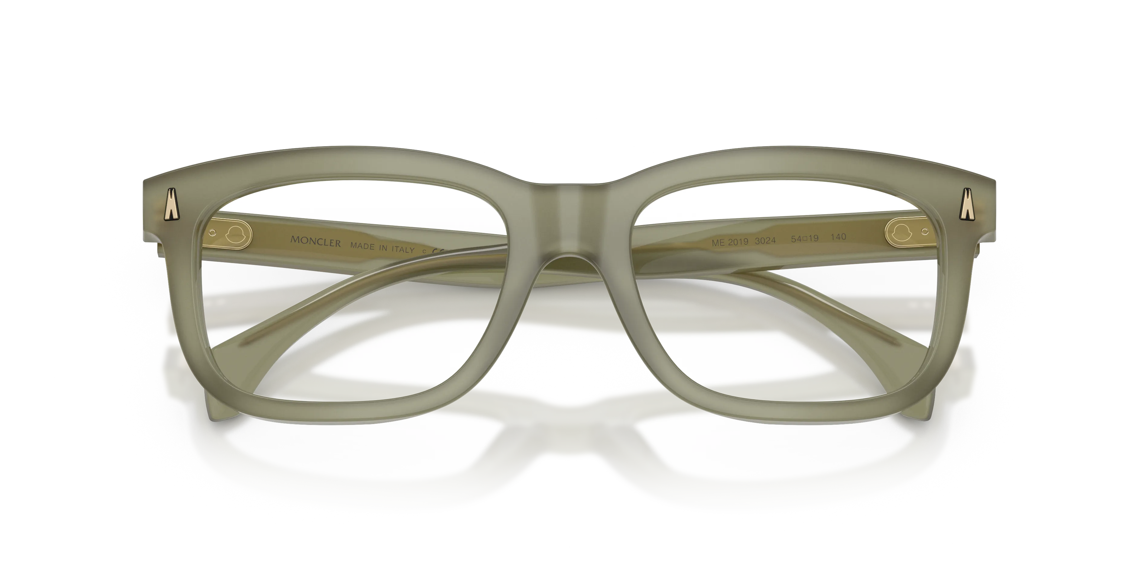 Moncler ME2019 3024 Montature da vista Acetato Verde Trasparente Squadrata Normale - immagine 2