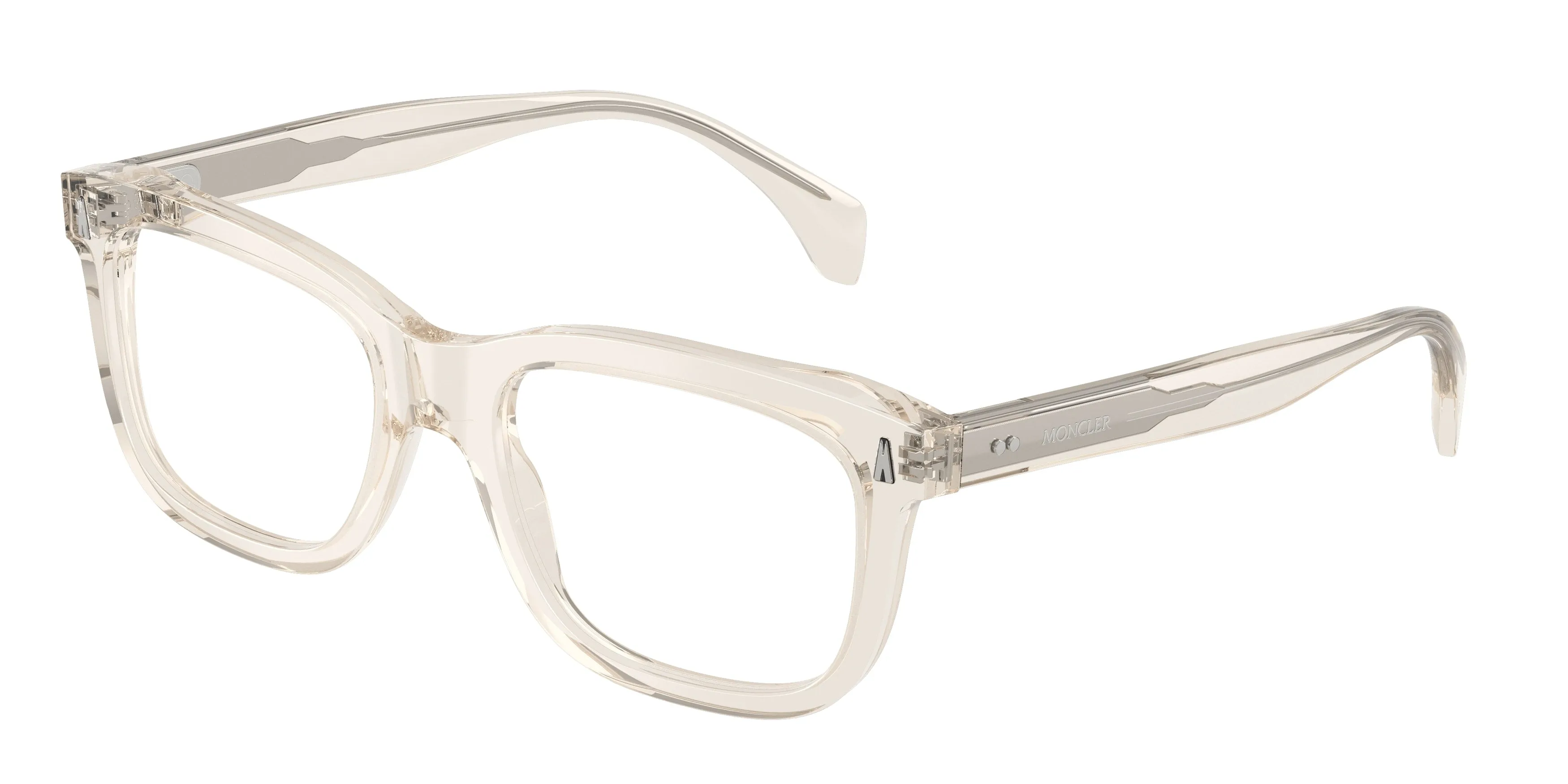 Moncler ME2019 3003 Montature da vista Acetato Marrone Trasparente Squadrata Normale - immagine 1