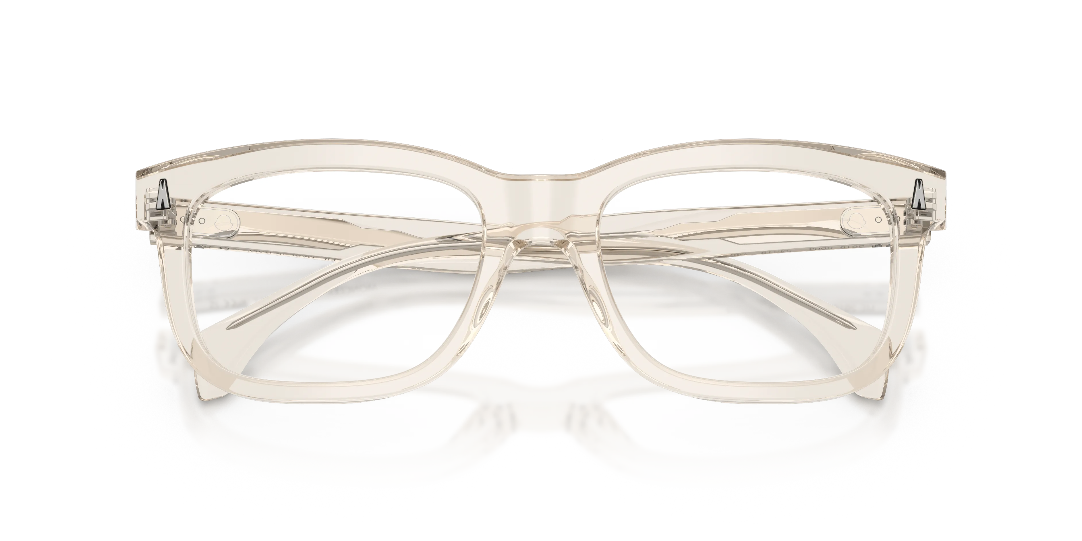 Moncler ME2019 3003 Montature da vista Acetato Marrone Trasparente Squadrata Normale - immagine 2