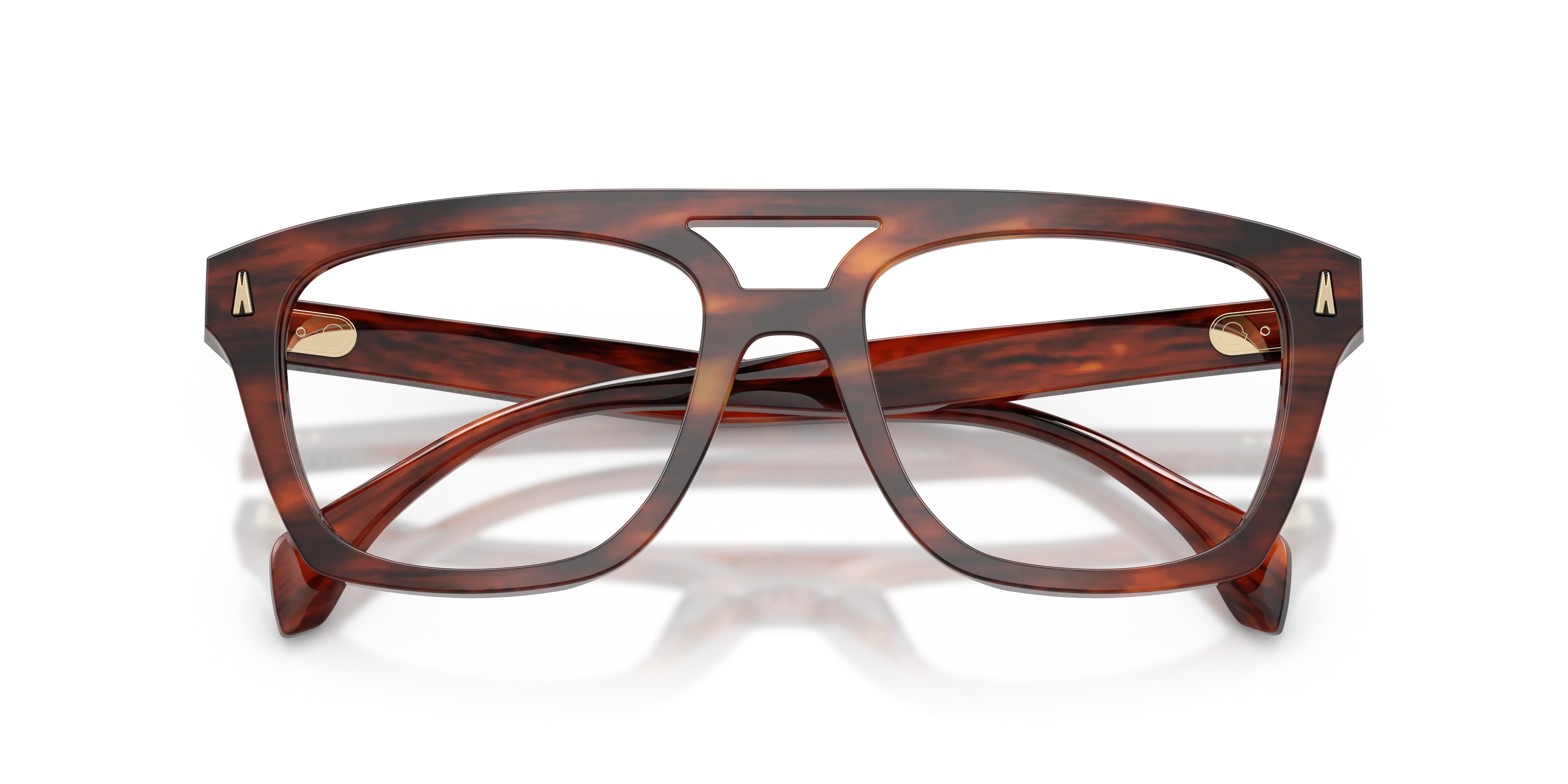 Moncler ME2018U 3034 Montature da vista Acetato Tartaruga Trasparente Squadrata Normale - immagine 2