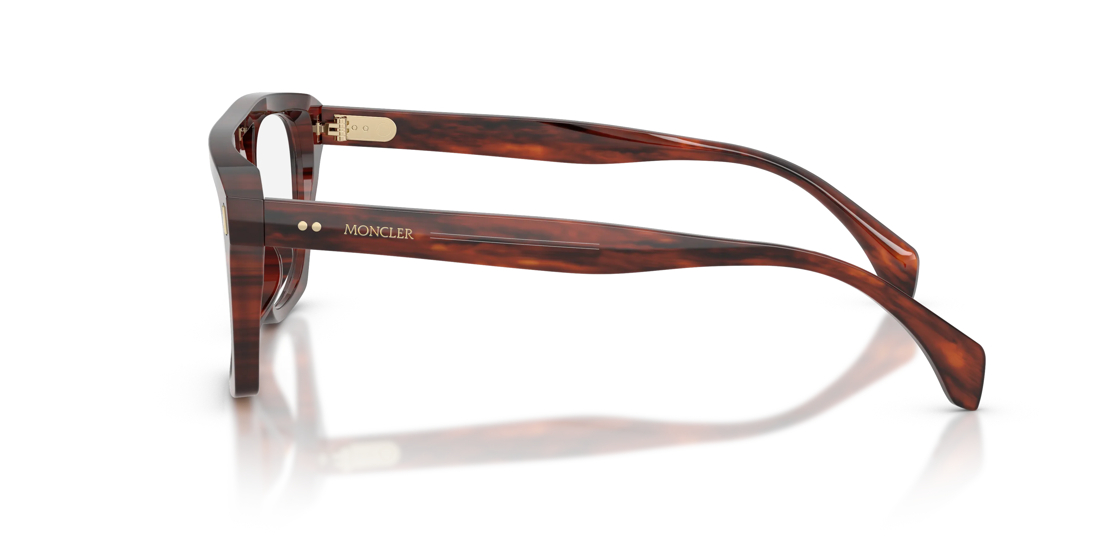 Moncler ME2018U 3034 Montature da vista Acetato Tartaruga Trasparente Squadrata Normale - immagine 4
