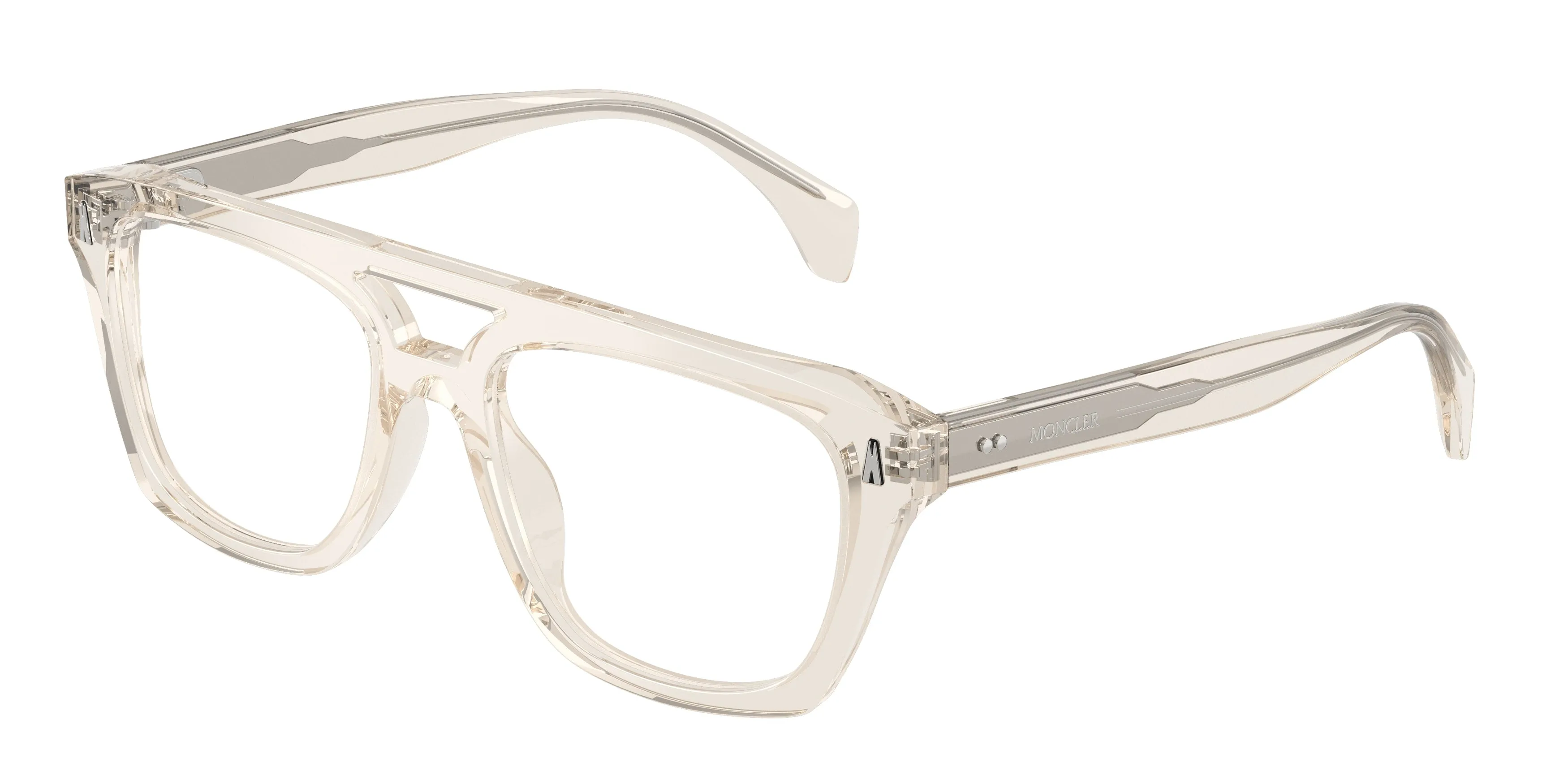 Moncler ME2018U 3003 Montature da vista Acetato Marrone Trasparente Squadrata Normale - immagine 1