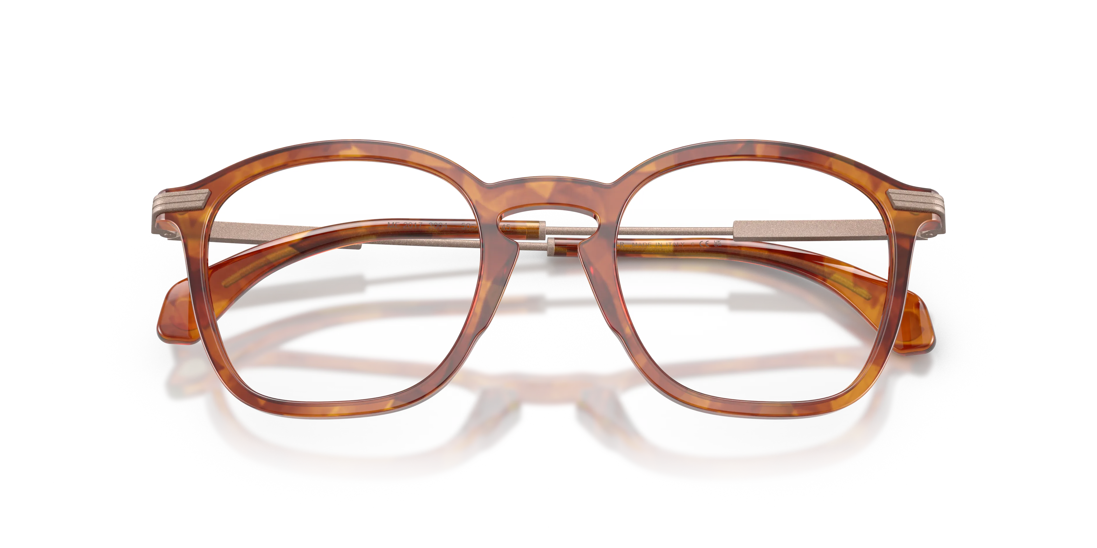 Moncler ME2017 3004 Montature da vista Acetato Tartaruga Trasparente Geometrica Normale - immagine 2