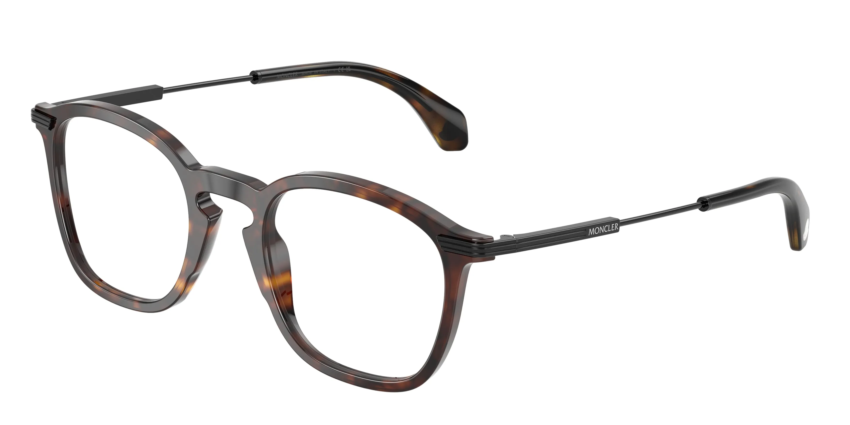 Moncler ME2017 3002 Montature da vista Acetato Tartaruga Trasparente Geometrica Normale - immagine 1