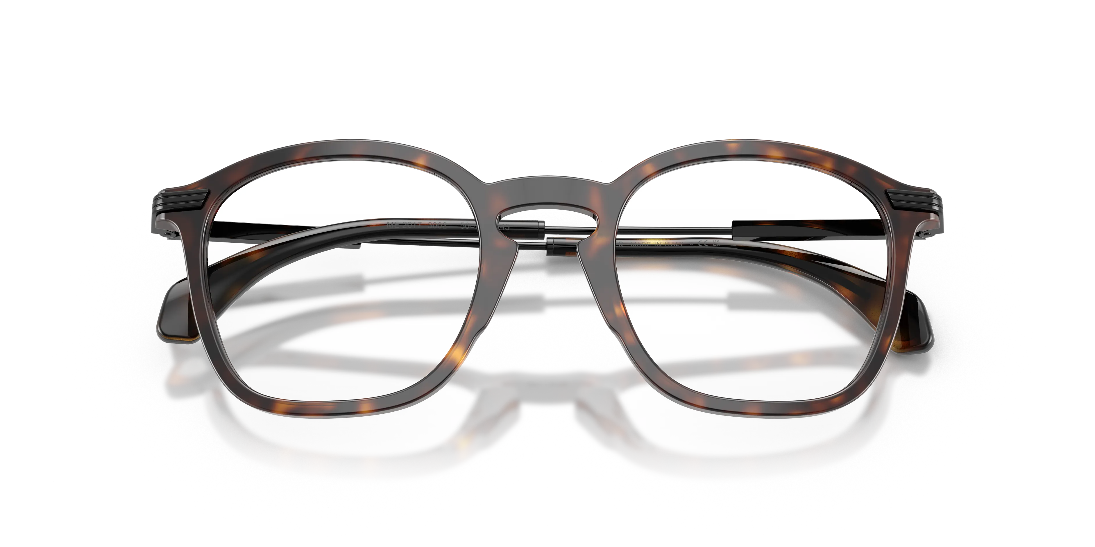 Moncler ME2017 3002 Montature da vista Acetato Tartaruga Trasparente Geometrica Normale - immagine 2