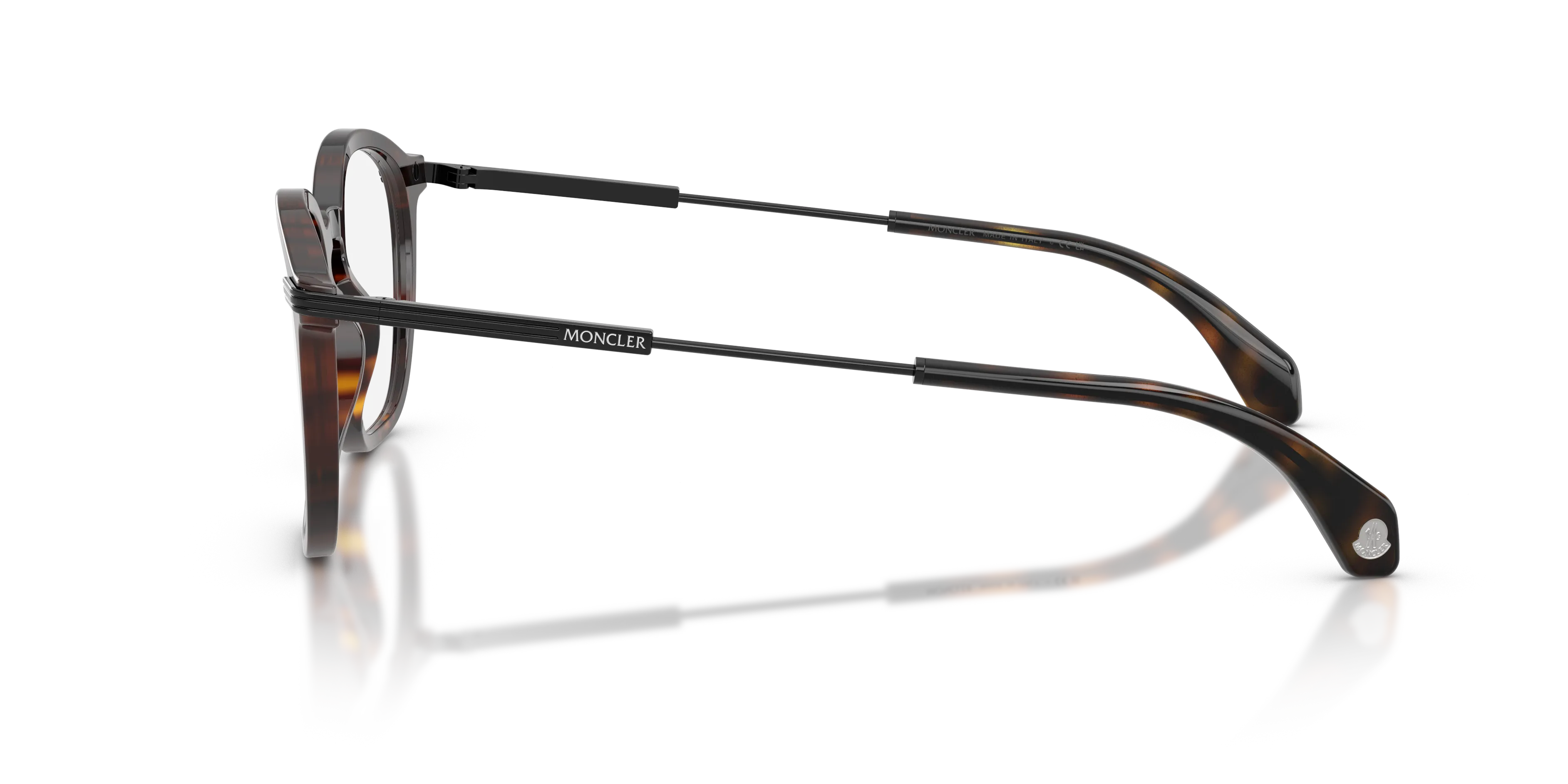 Moncler ME2017 3002 Montature da vista Acetato Tartaruga Trasparente Geometrica Normale - immagine 4