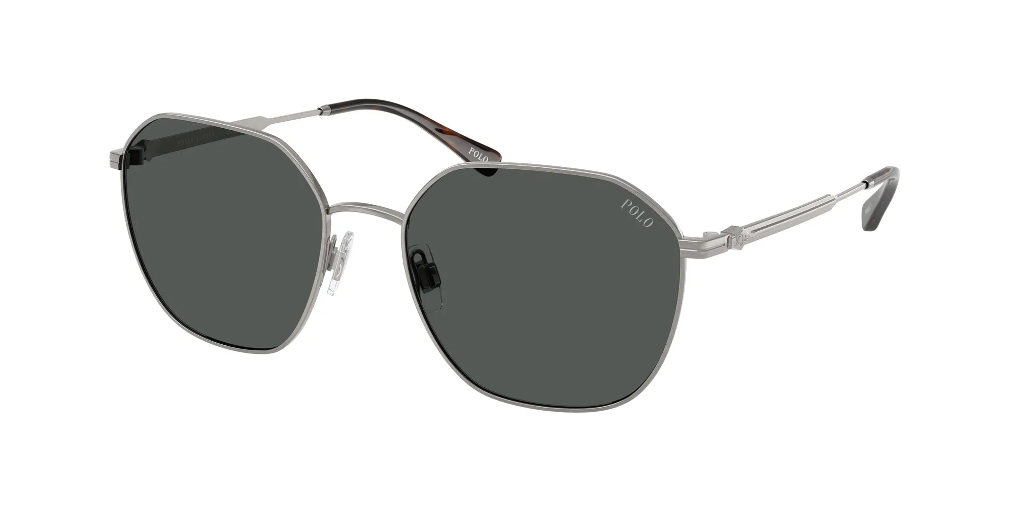 Polo Ralph Lauren PH3160 926687 Occhiali da sole Metallo Argento Grigio Geometrica Normale - immagine 1