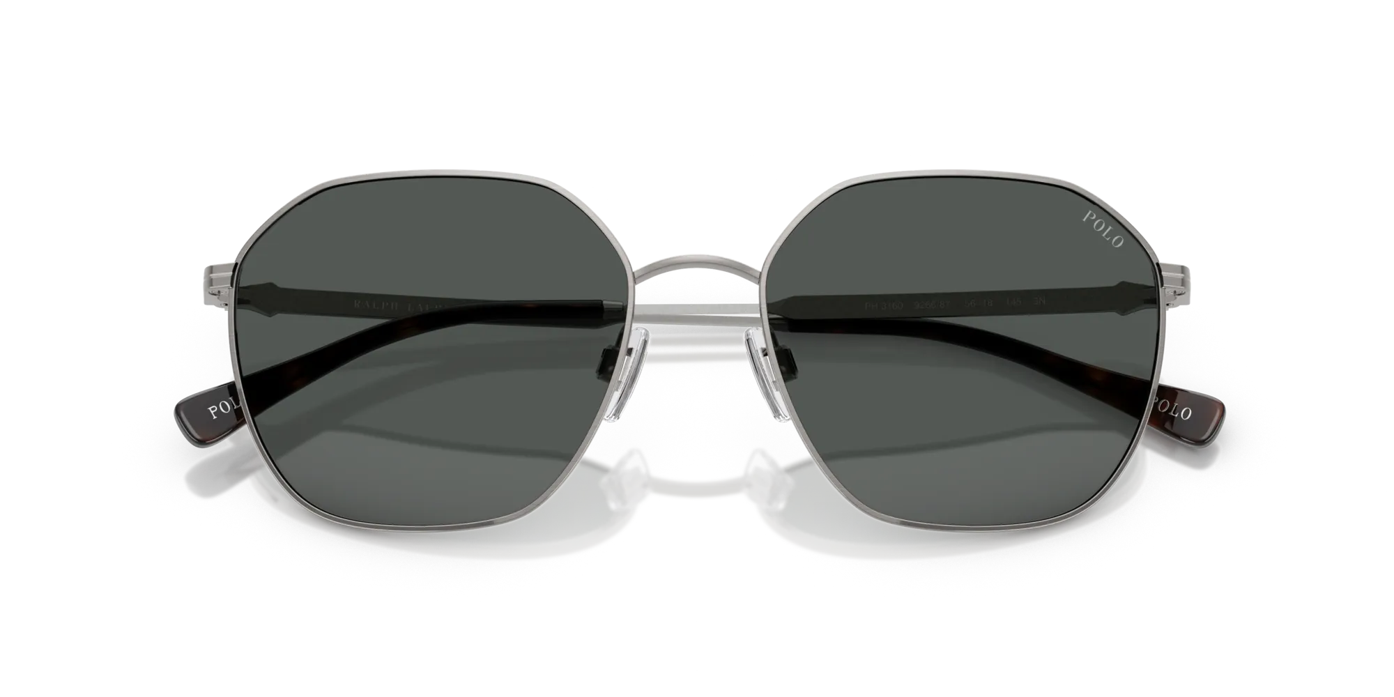 Polo Ralph Lauren PH3160 926687 Occhiali da sole Metallo Argento Grigio Geometrica Normale - immagine 2