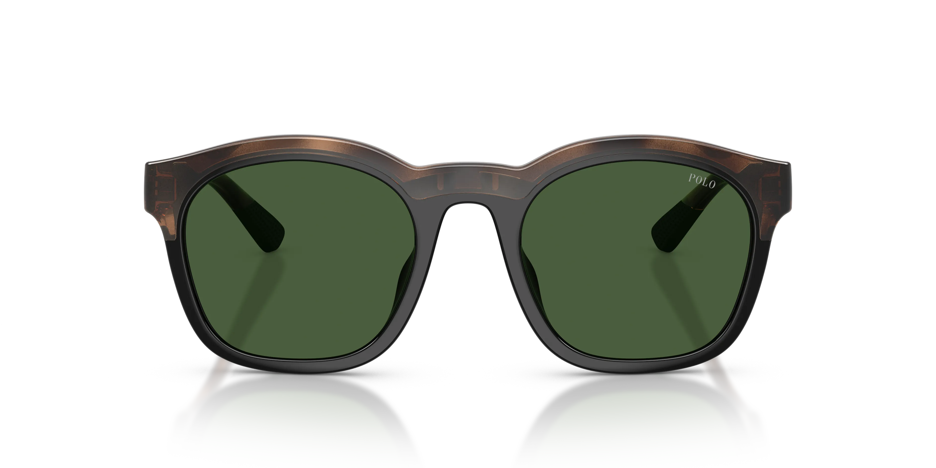 Polo Ralph Lauren PH4243U 607071 Occhiali da sole Iniettato Nero Verde Squadrata Normale - immagine 3