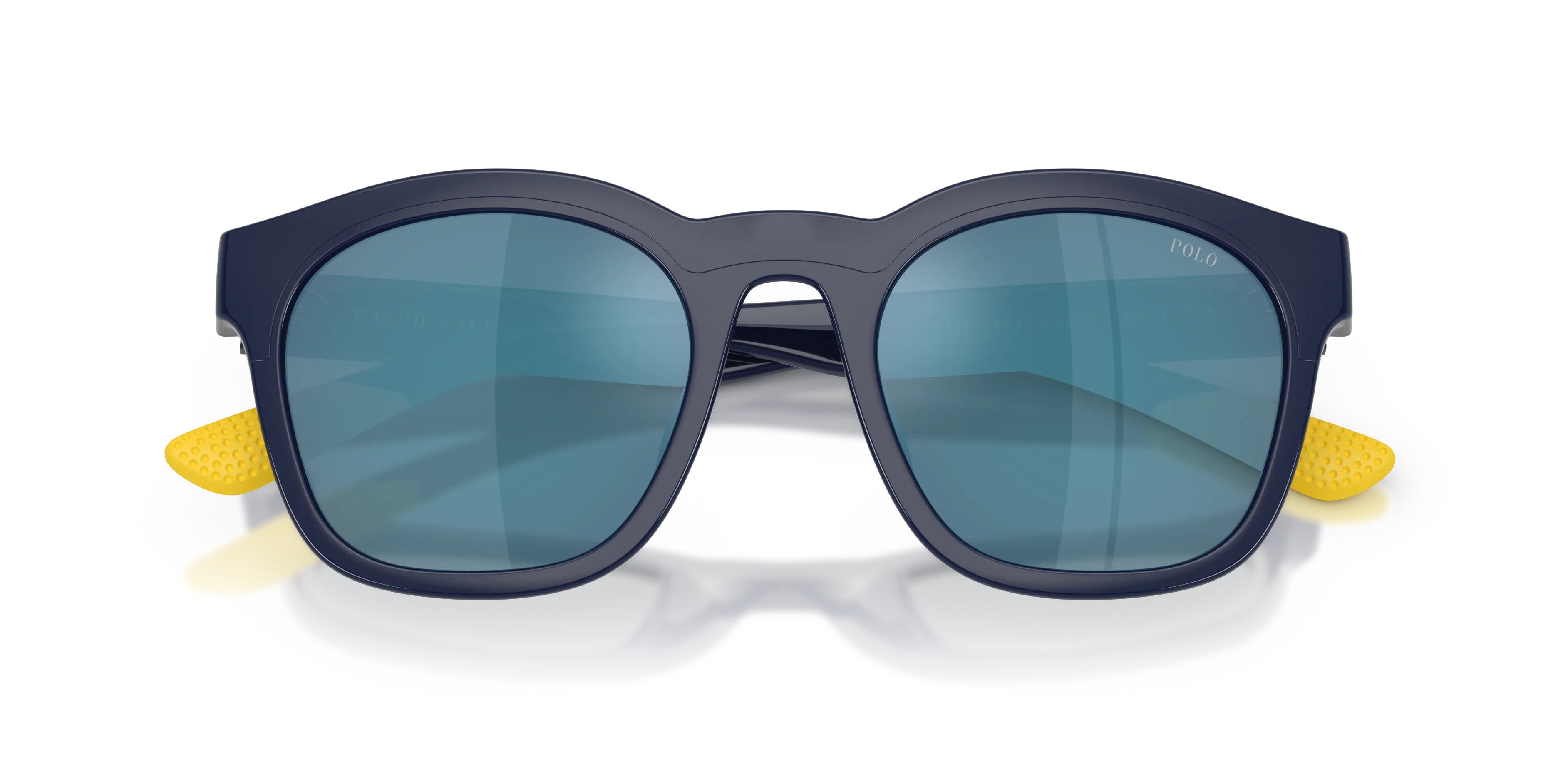 Polo Ralph Lauren PH4243U 558855 Occhiali da sole Iniettato Blu Blu Squadrata Specchiate - immagine 2