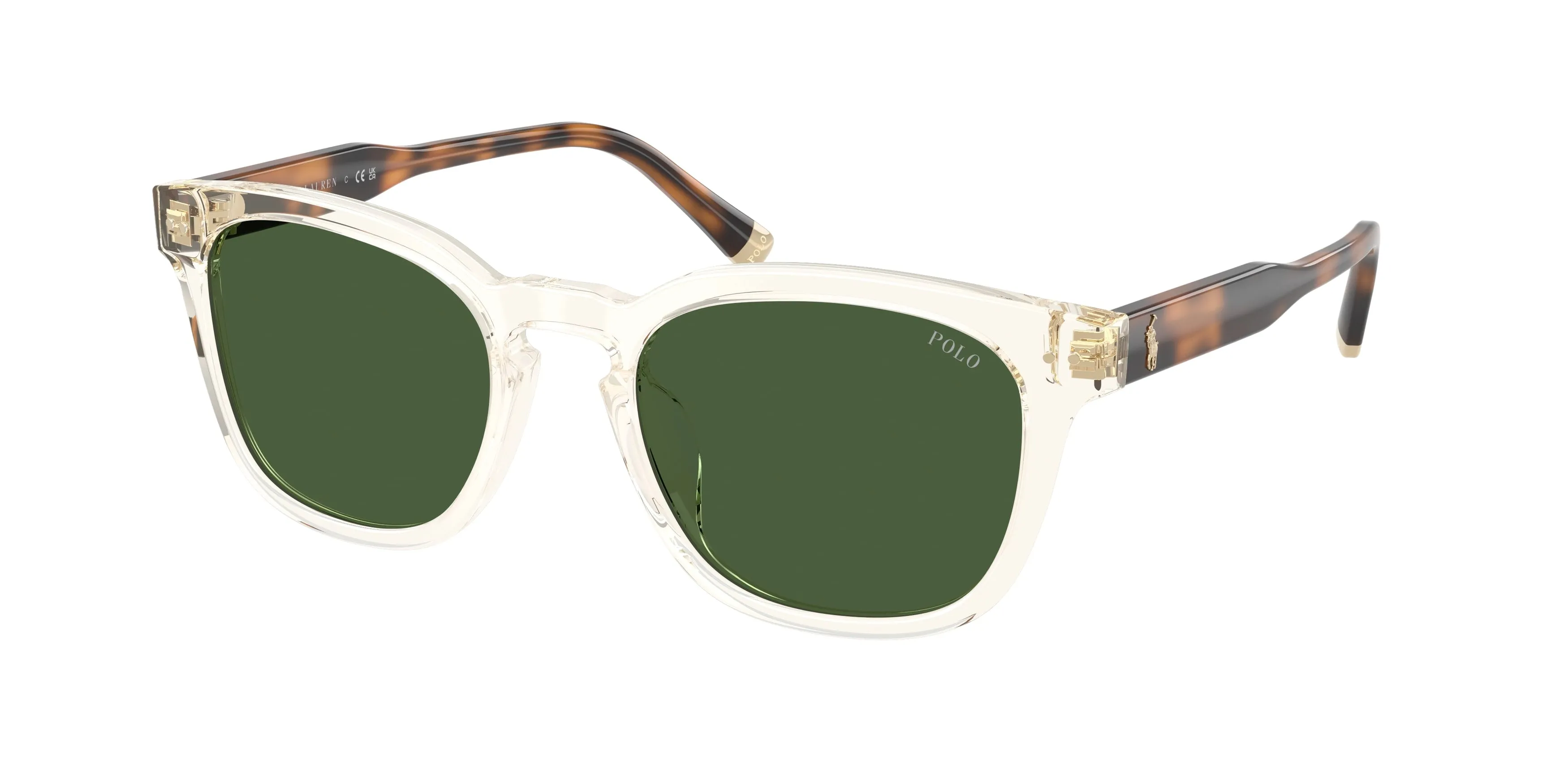 Polo Ralph Lauren PH4242U 635771 Occhiali da sole Acetato Giallo Verde Squadrata Normale - immagine 1