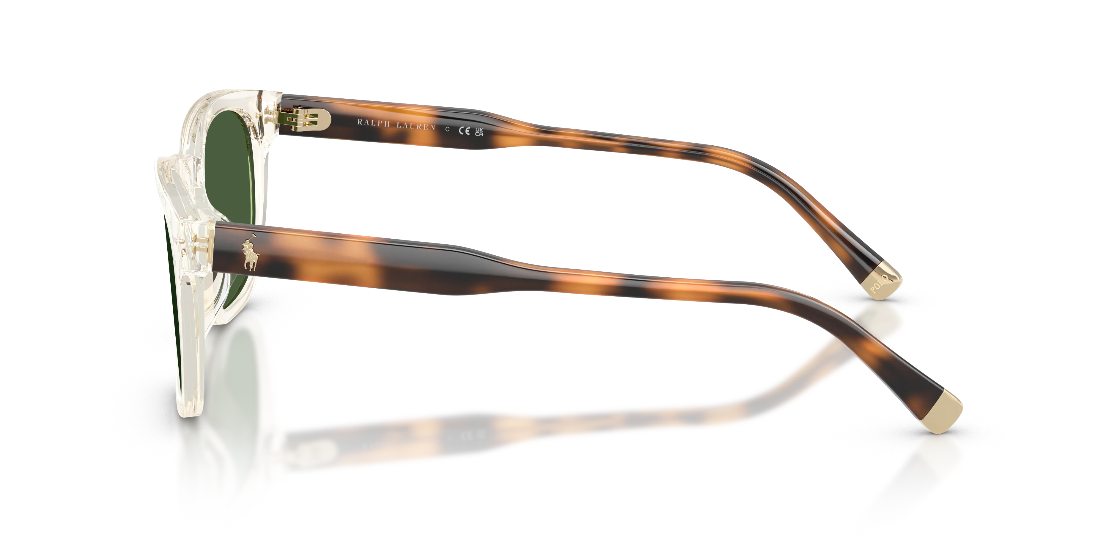 Polo Ralph Lauren PH4242U 635771 Occhiali da sole Acetato Giallo Verde Squadrata Normale - immagine 4