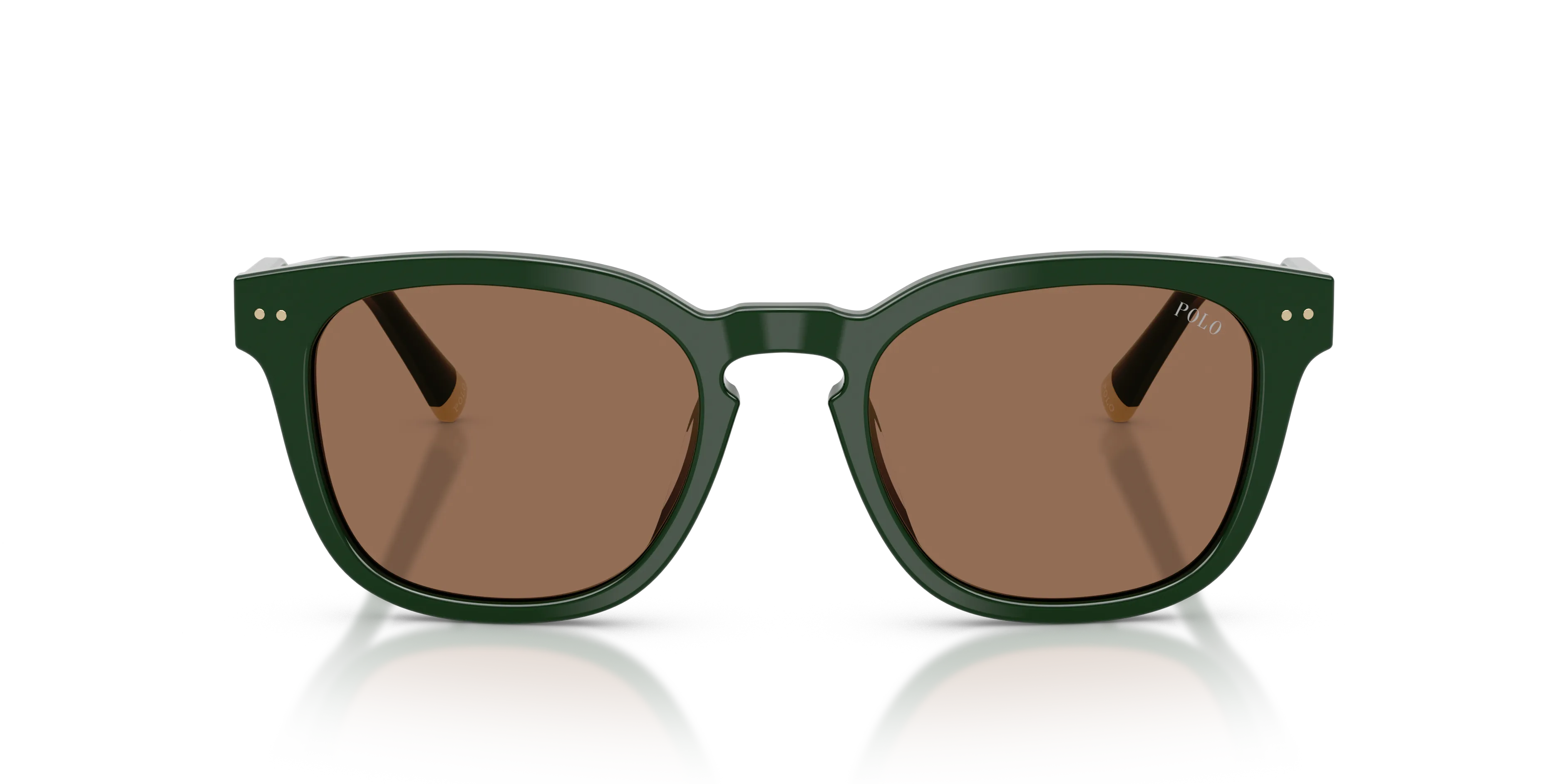 Polo Ralph Lauren PH4242U 614073 Occhiali da sole Acetato Verde Marrone Squadrata Normale - immagine 3