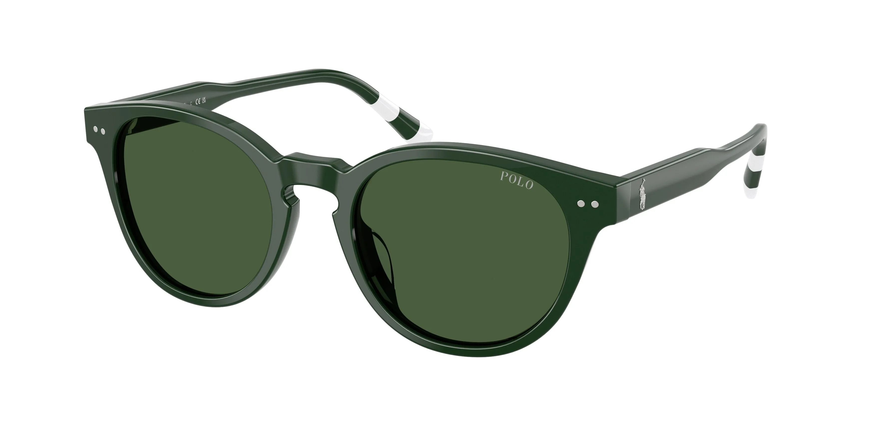 Polo Ralph Lauren PH4241U 631671 Occhiali da sole Acetato Verde Verde Rotonda Normale - immagine 1