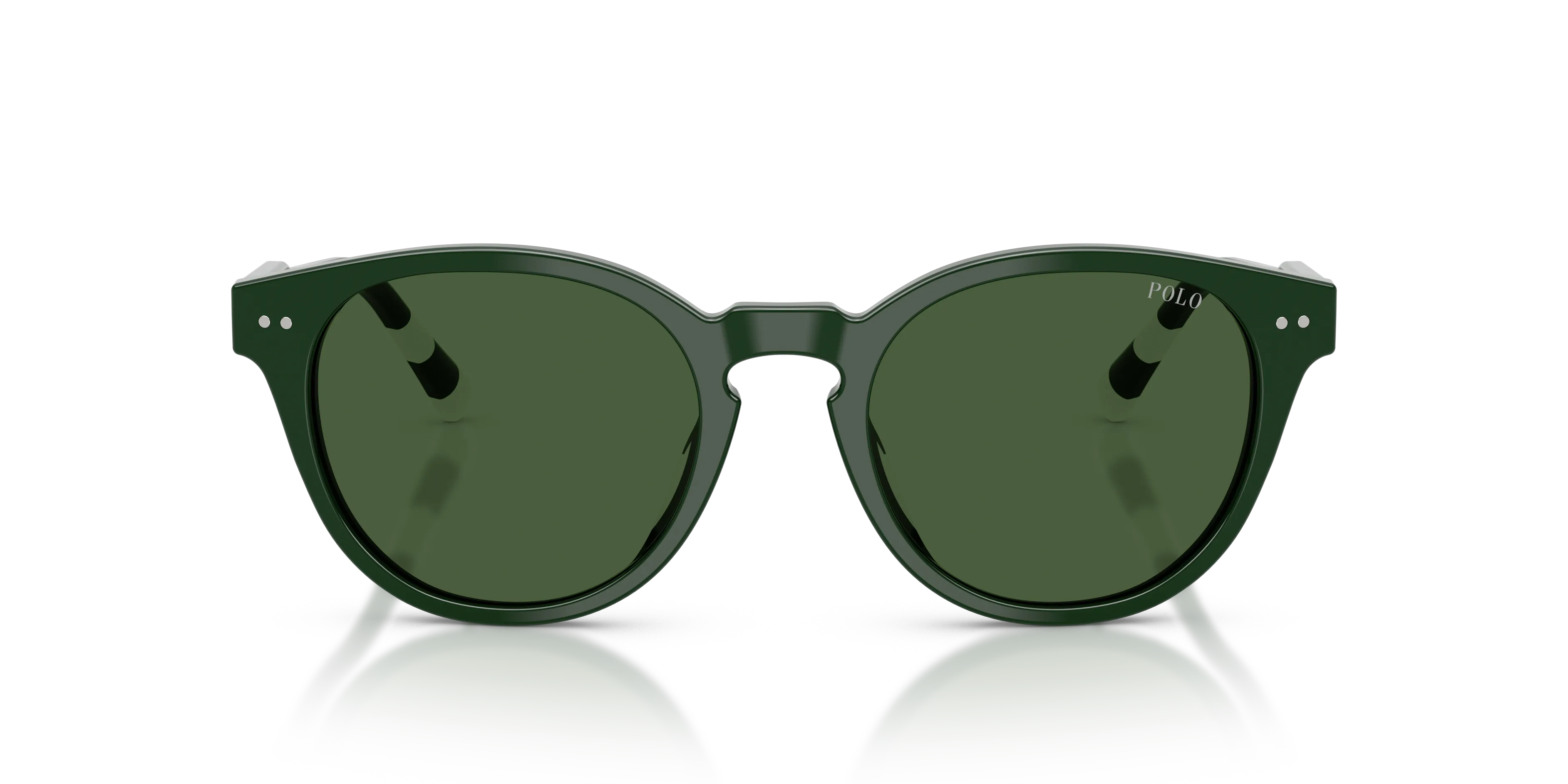 Polo Ralph Lauren PH4241U 631671 Occhiali da sole Acetato Verde Verde Rotonda Normale - immagine 3